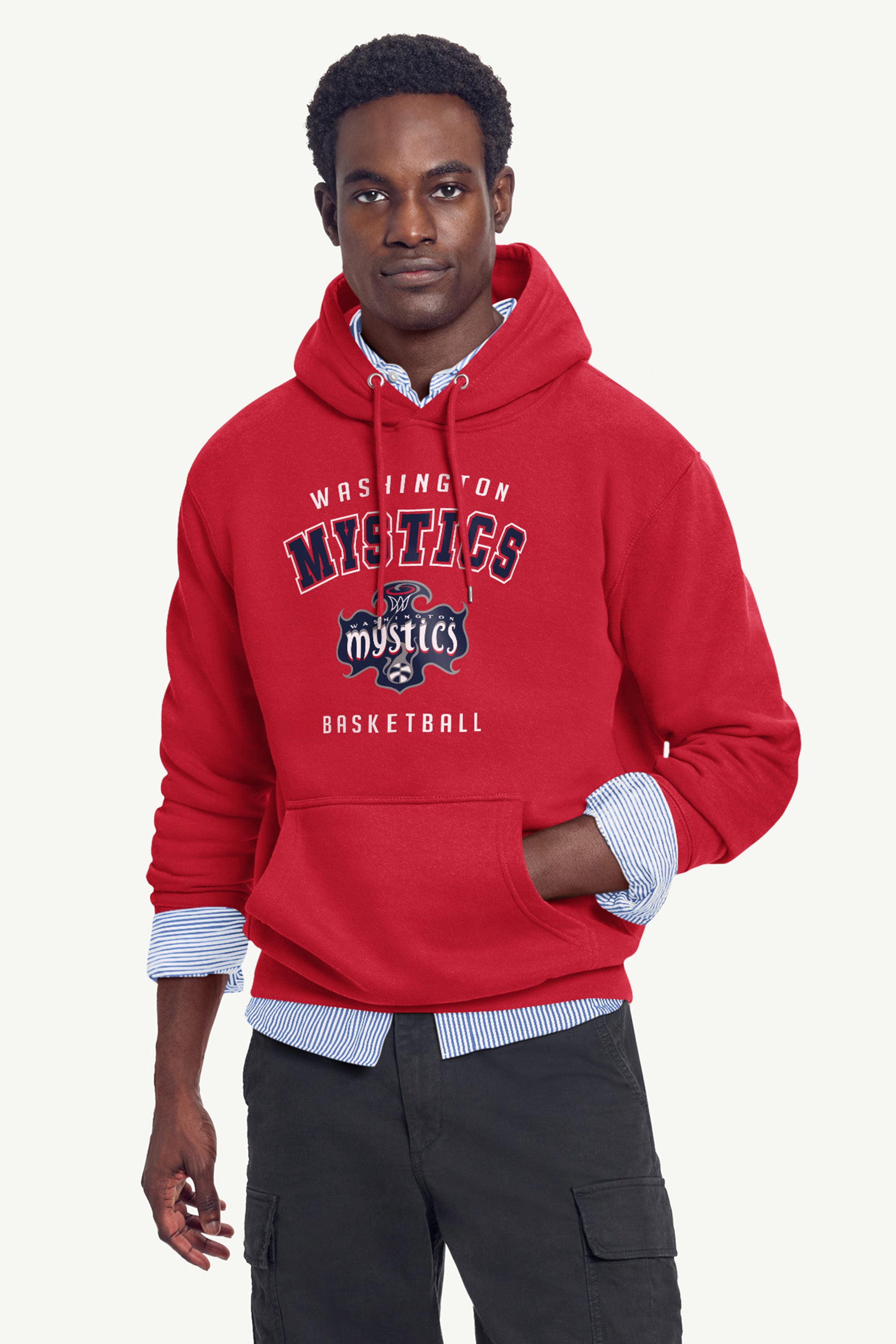 MENS WASHINGTON MYSTICS LOGO HOODIE View 3