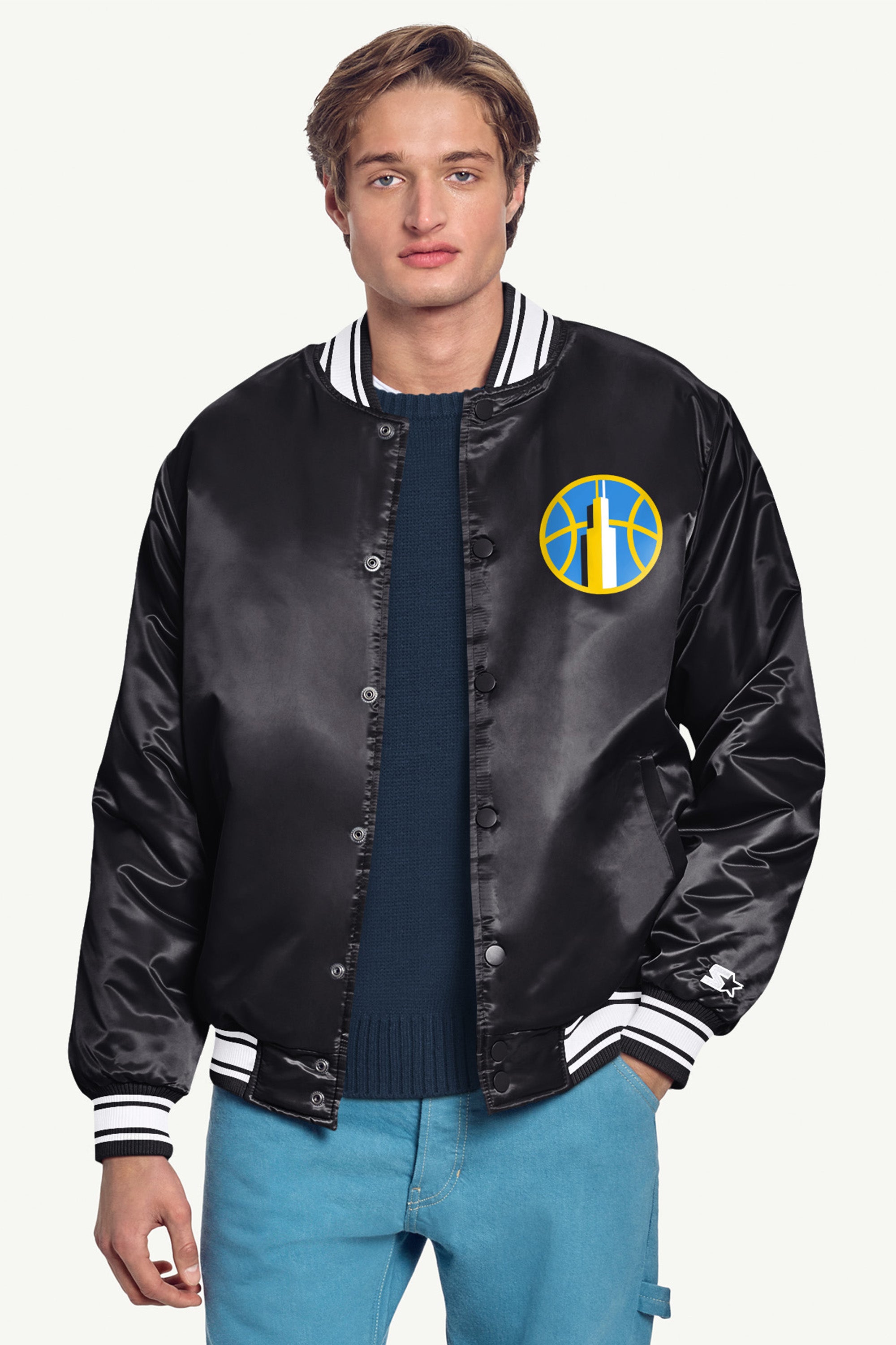 MENS WNBA CHICAGO SKY VARSITY JACKET View 3 | Chicago Sky