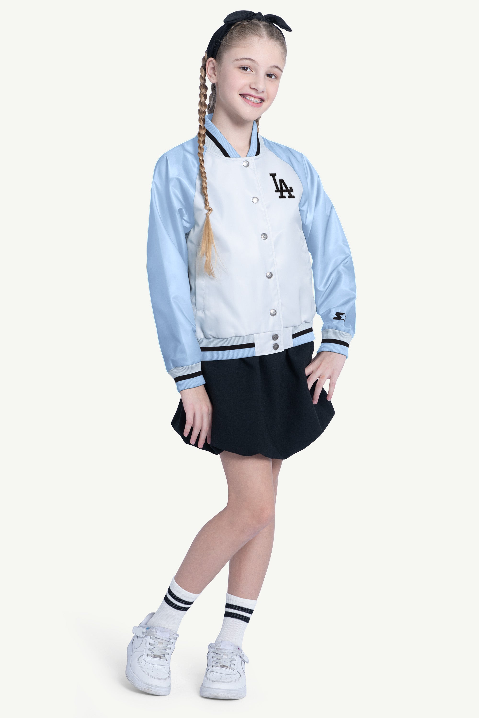 YOUTH LOS ANGELES DODGERS SCRIMMAGE VARSITY JACKET View 3 | Los Angeles Dodgers