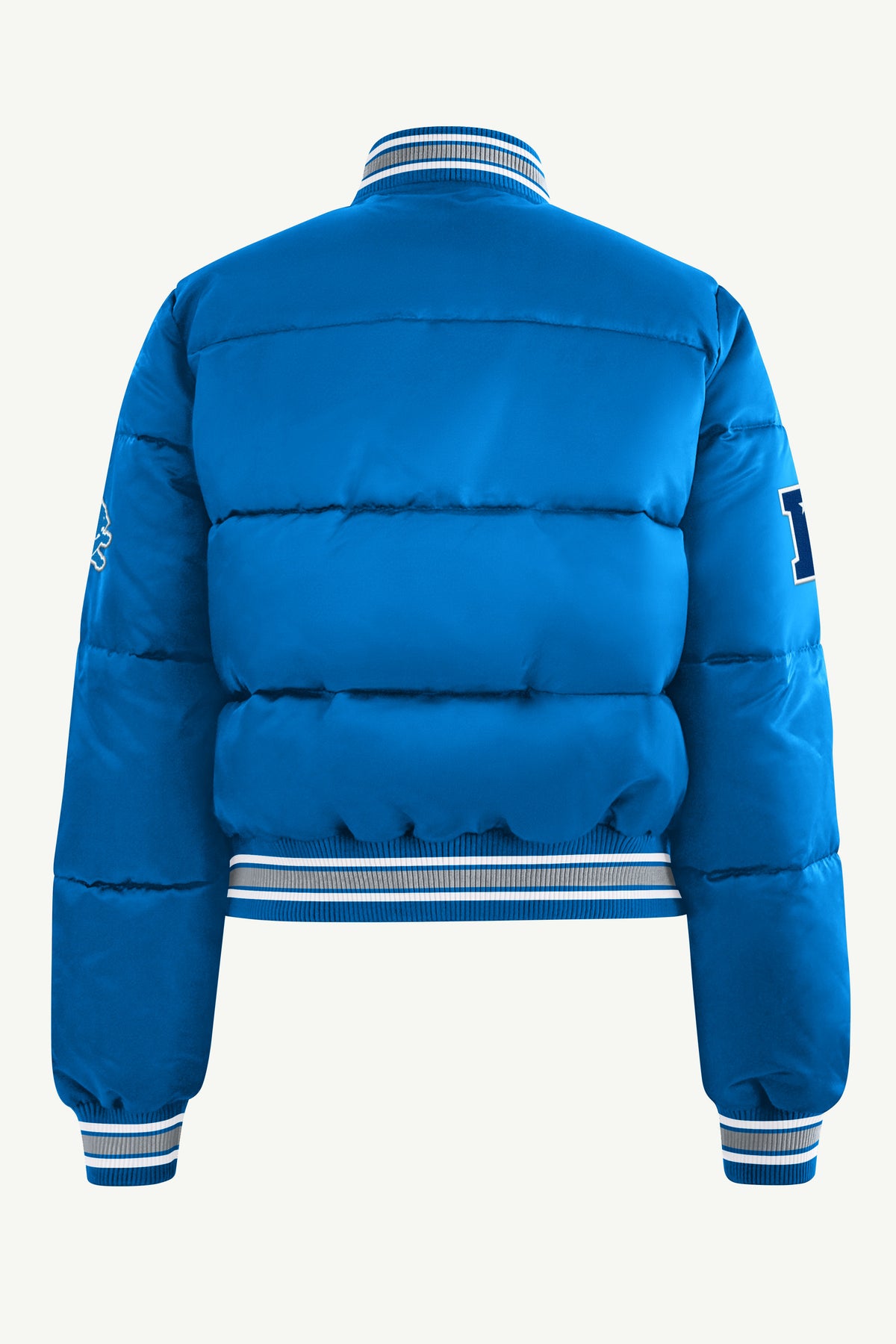 WOMENS DETROIT LIONS PUMP FAKE BUBBLE JACKET View 3 | Women's New Arrivals