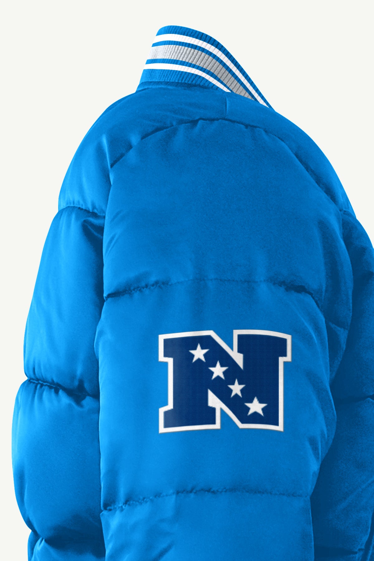 WOMENS DETROIT LIONS PUMP FAKE BUBBLE JACKET View 5 | Women's New Arrivals
