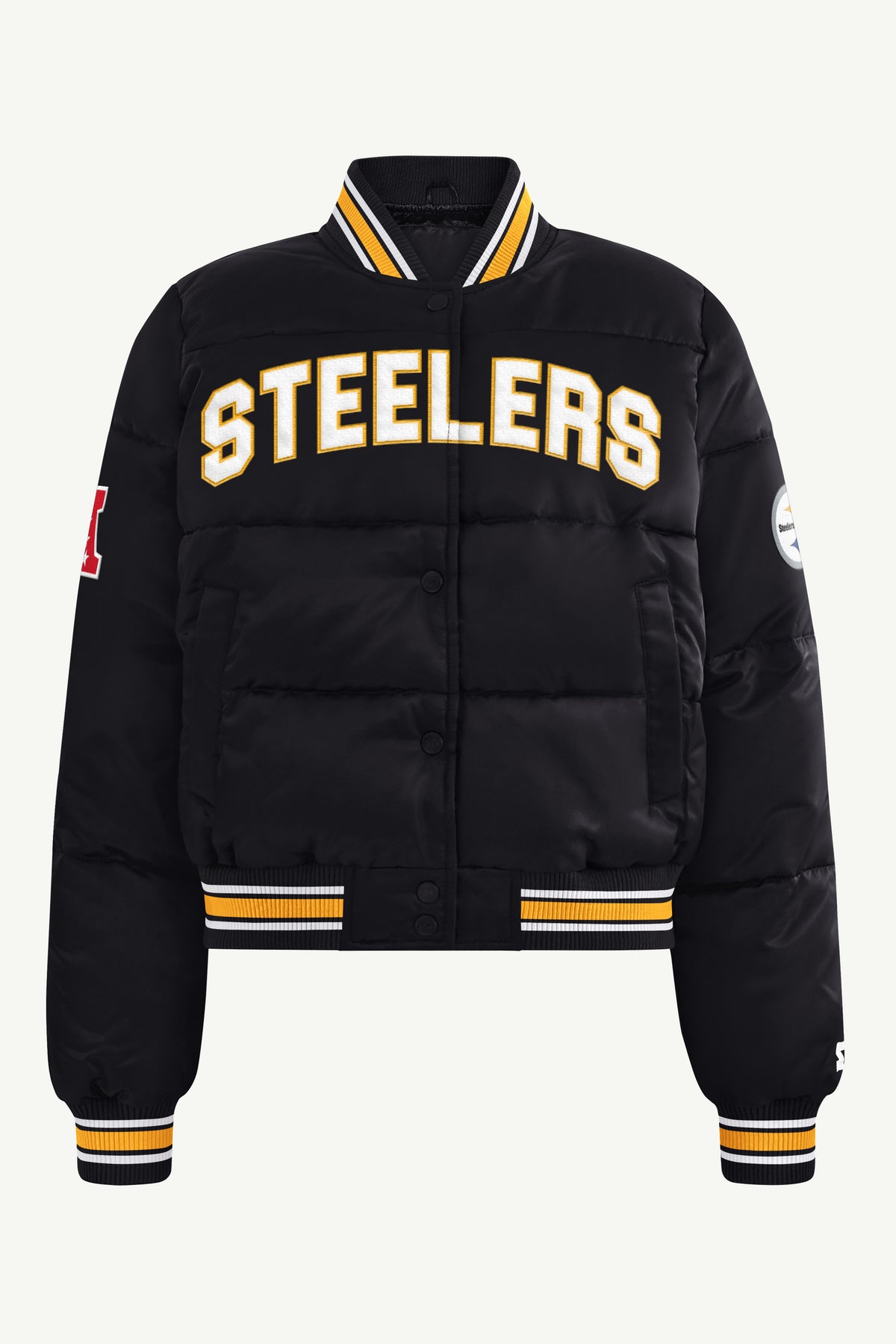 WOMENS PITTSBURGH STEELERS PUMP FAKE BUBBLE JACKET View 2 | Women's New Arrivals