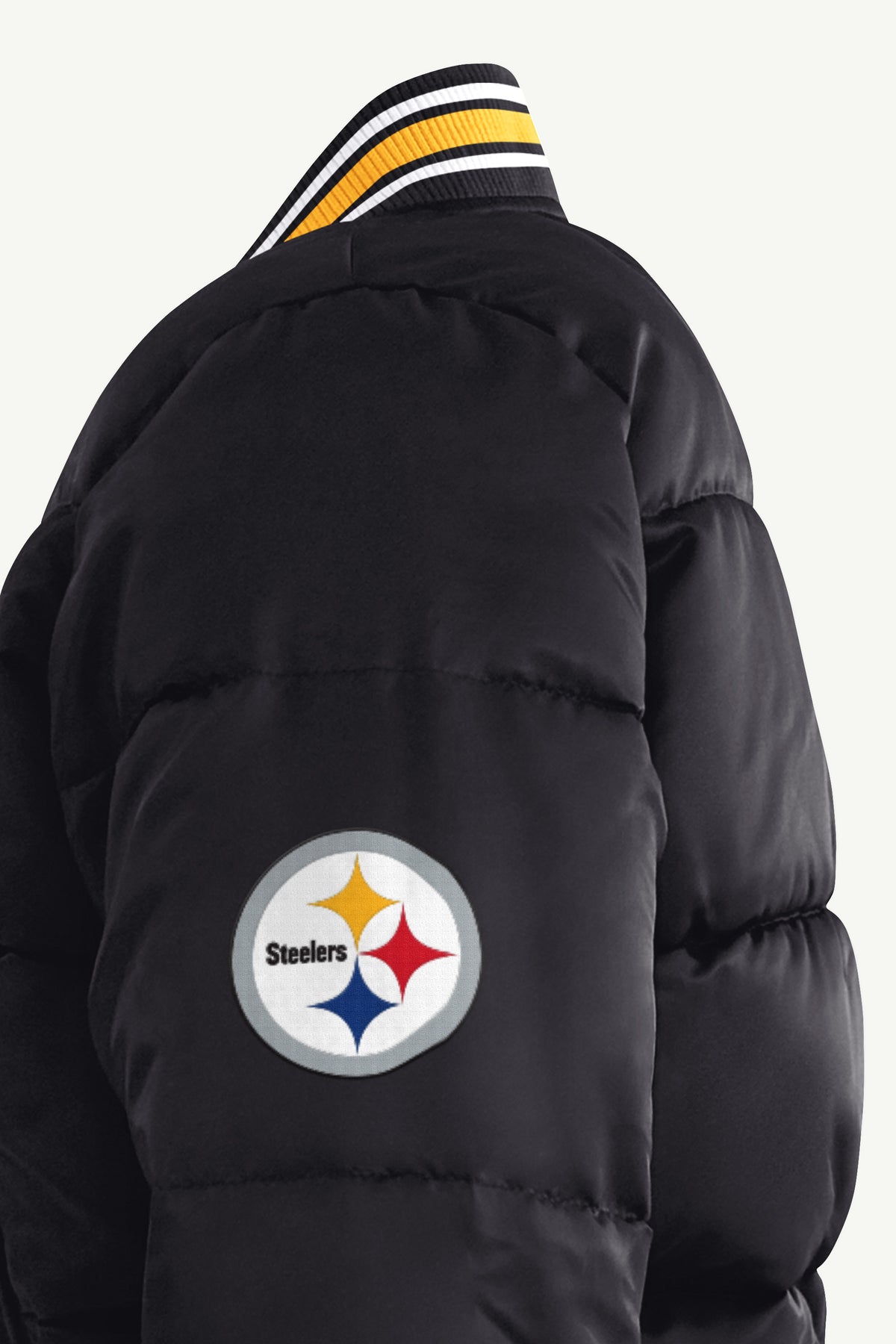 WOMENS PITTSBURGH STEELERS PUMP FAKE BUBBLE JACKET View 4 | Women's New Arrivals