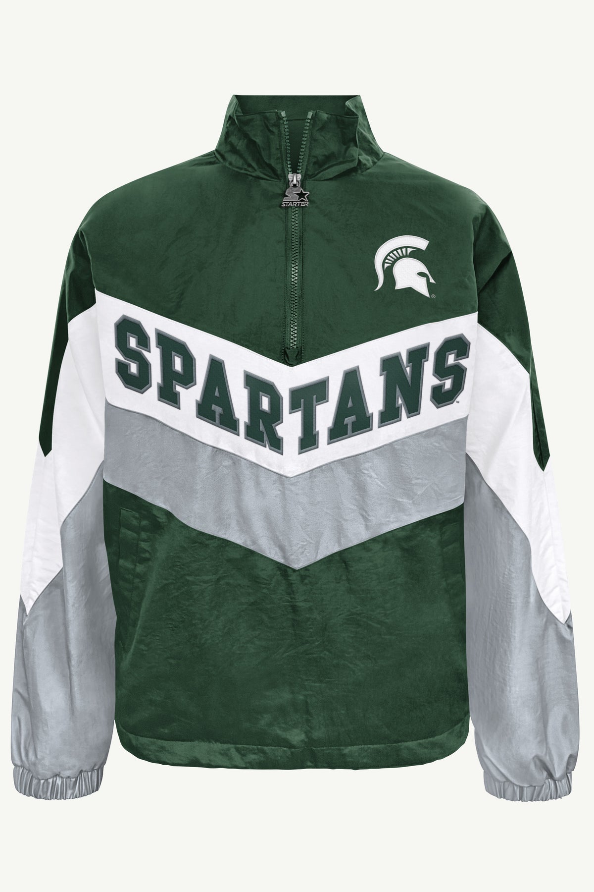 WOMENS MICHIGAN STATE SPARTANS YARDLINE QUARTER ZIP JACKET View 2