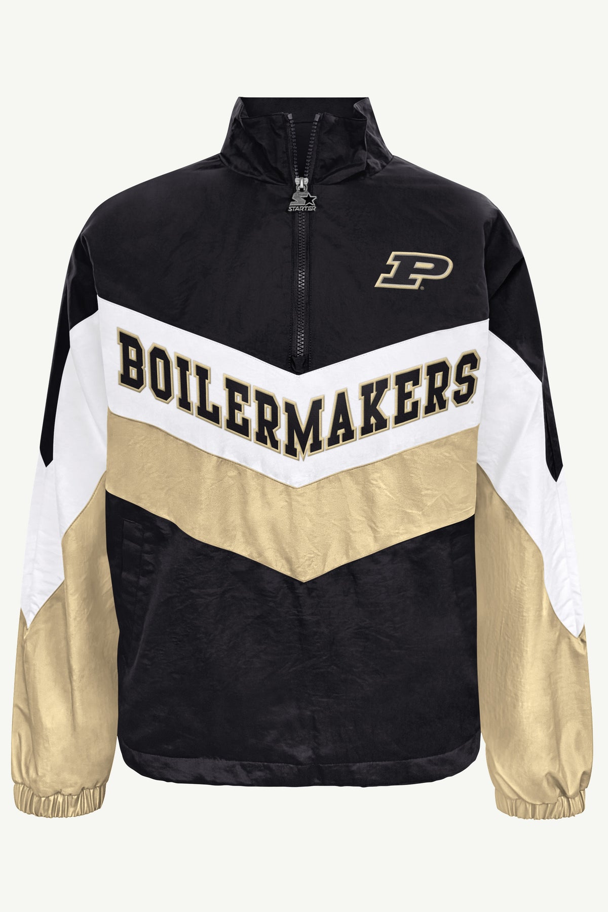 WOMENS PURDUE BOILERMAKERS YARDLINE QUARTER ZIP JACKET View 2