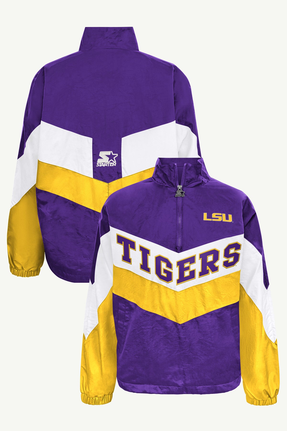WOMENS LOUISIANA STATE TIGERS YARDLINE QUARTER ZIP JACKET View 1
