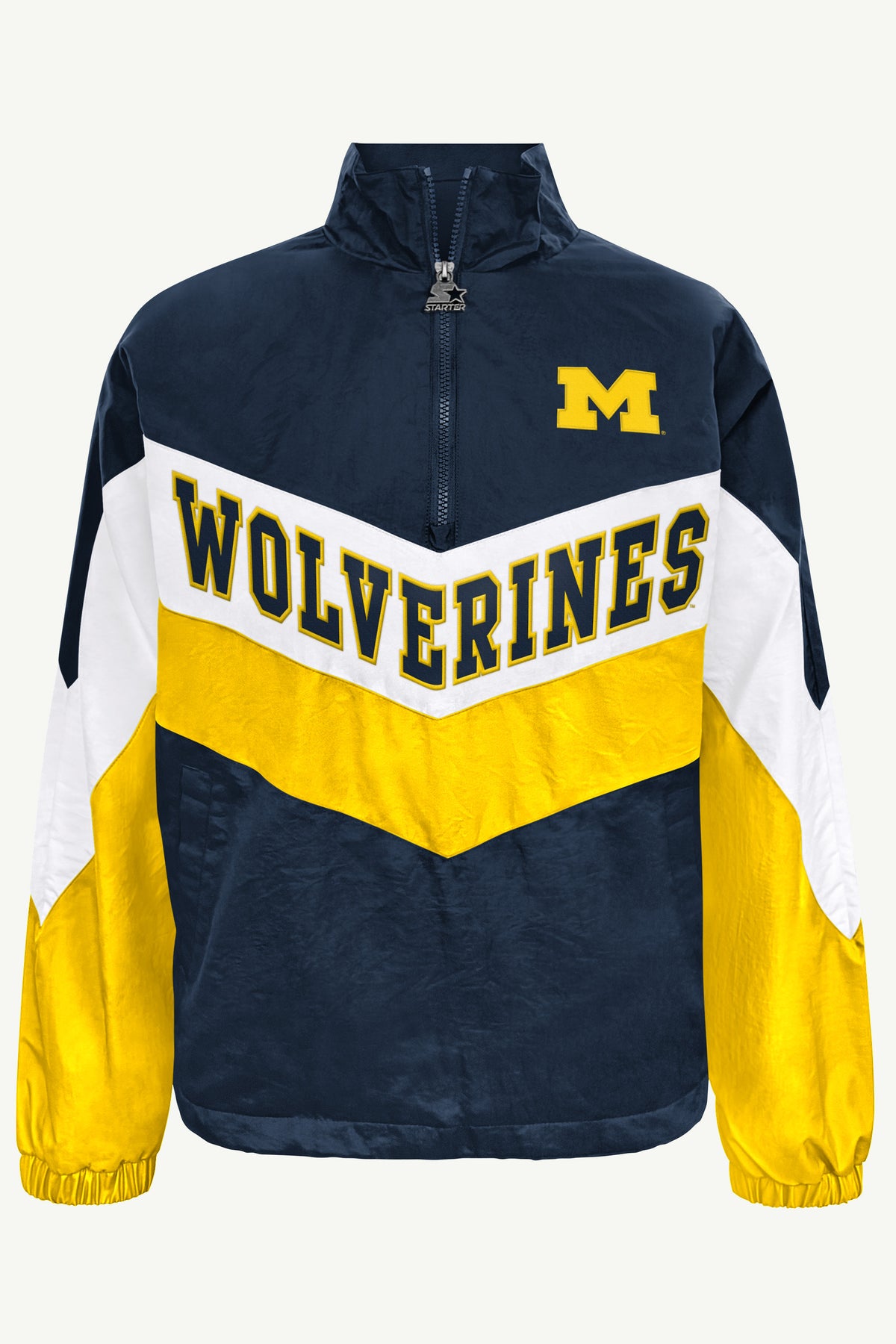 WOMENS MICHIGAN WOLVERINES YARDLINE QUARTER ZIP JACKET View 2