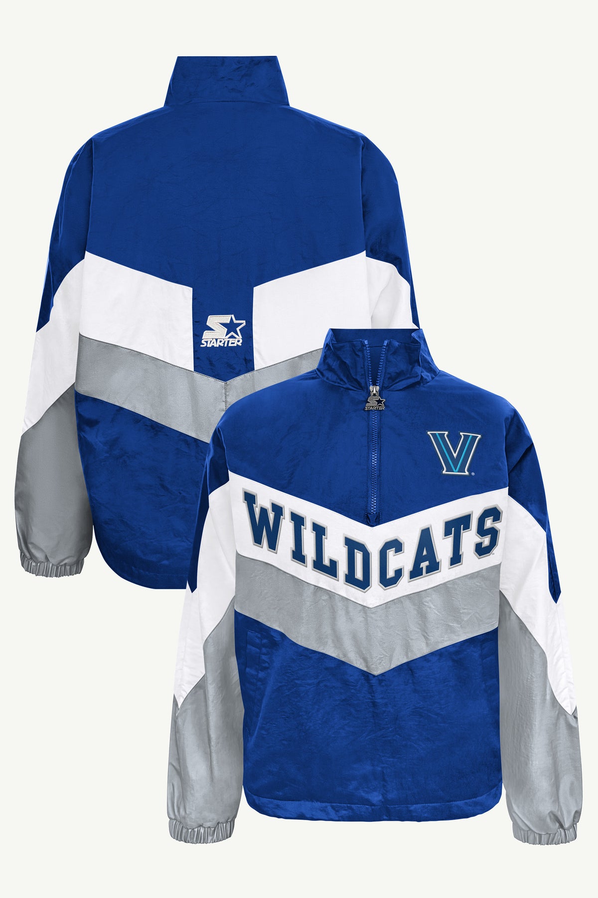 WOMENS VILLANOVA WILDCATS YARDLINE QUARTER ZIP JACKET View 1
