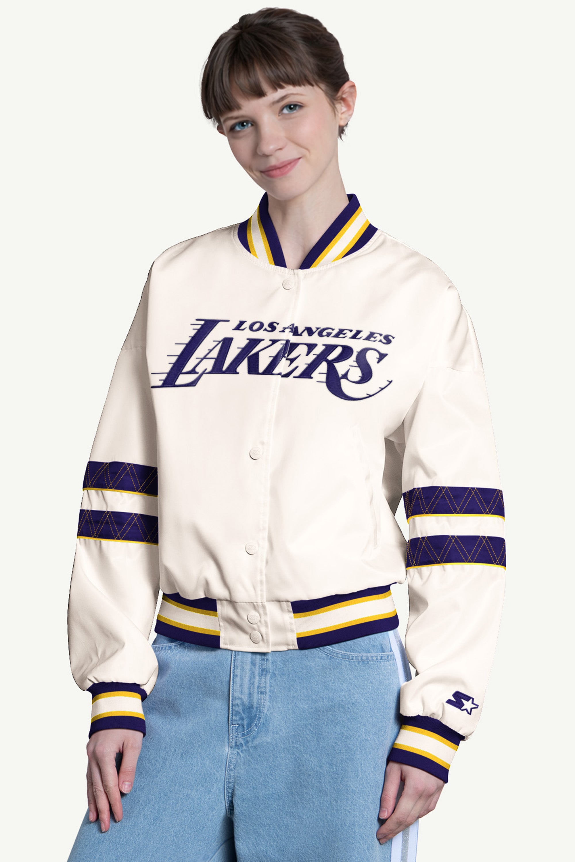 WOMENS LOS ANGELES LAKERS INTERCEPTION VARSITY JACKET View 1 | NBA