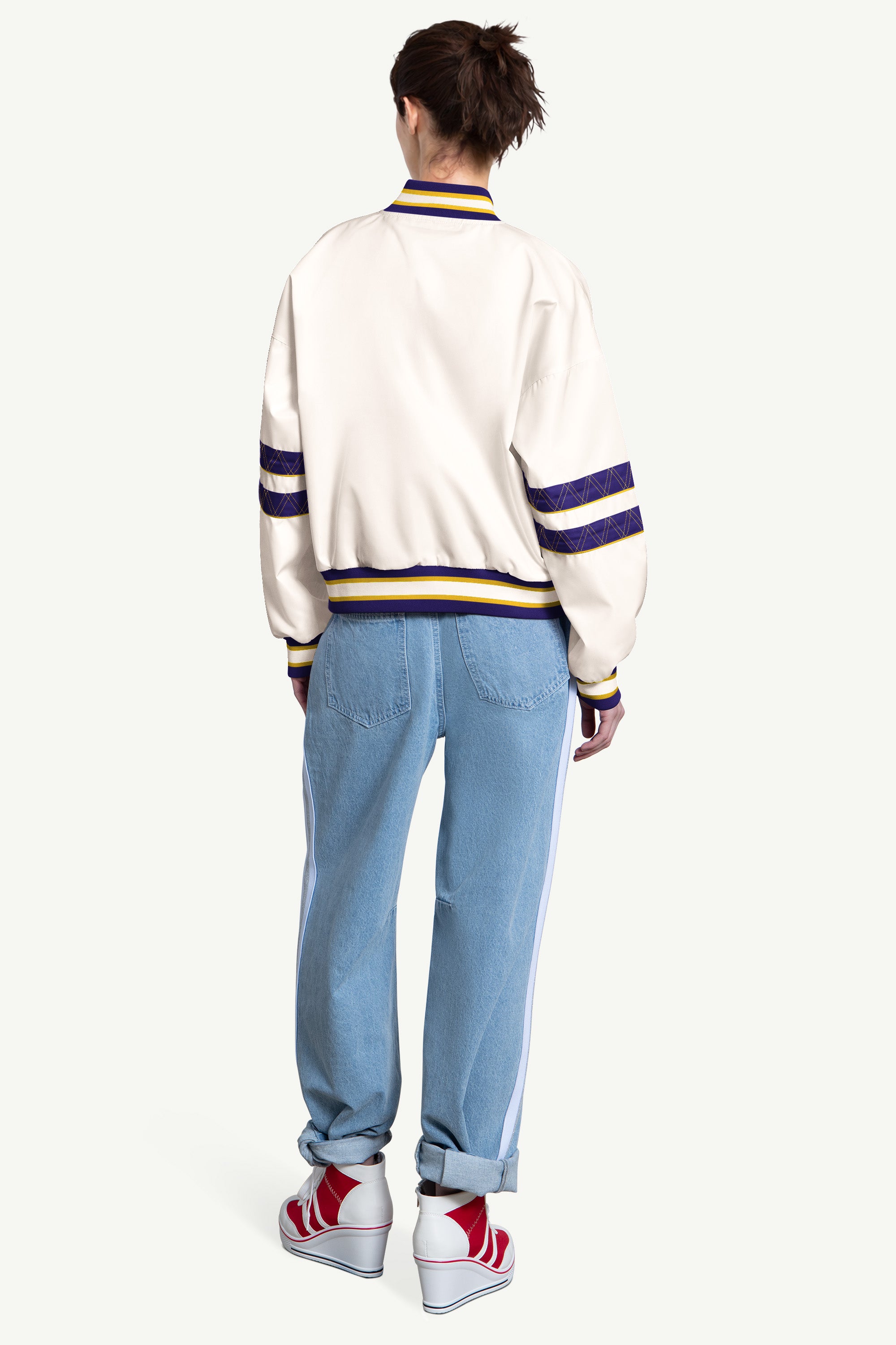 WOMENS LOS ANGELES LAKERS INTERCEPTION VARSITY JACKET View 2 | NBA