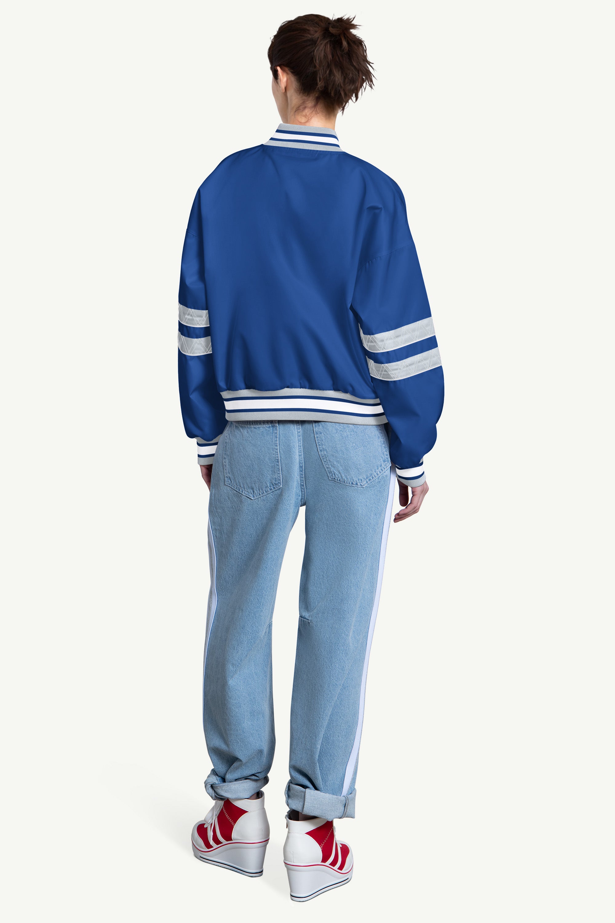 WOMENS LOS ANGELES DODGERS INTERCEPTION VARSITY JACKET View 2 | MLB