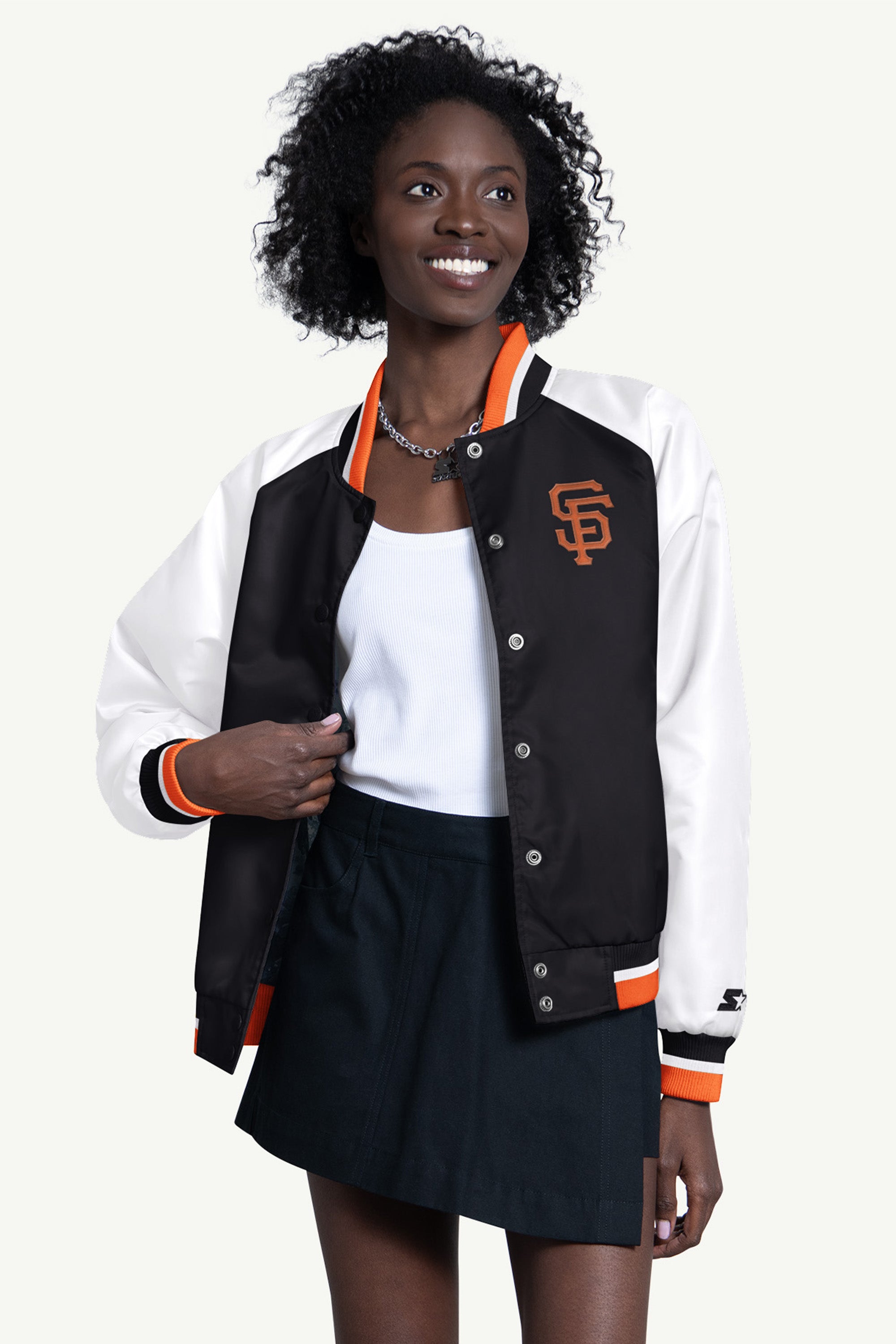 WOMENS SAN FRANCISCO GIANTS BLITZ VARSITY JACKET View 1 | San Francisco Giants