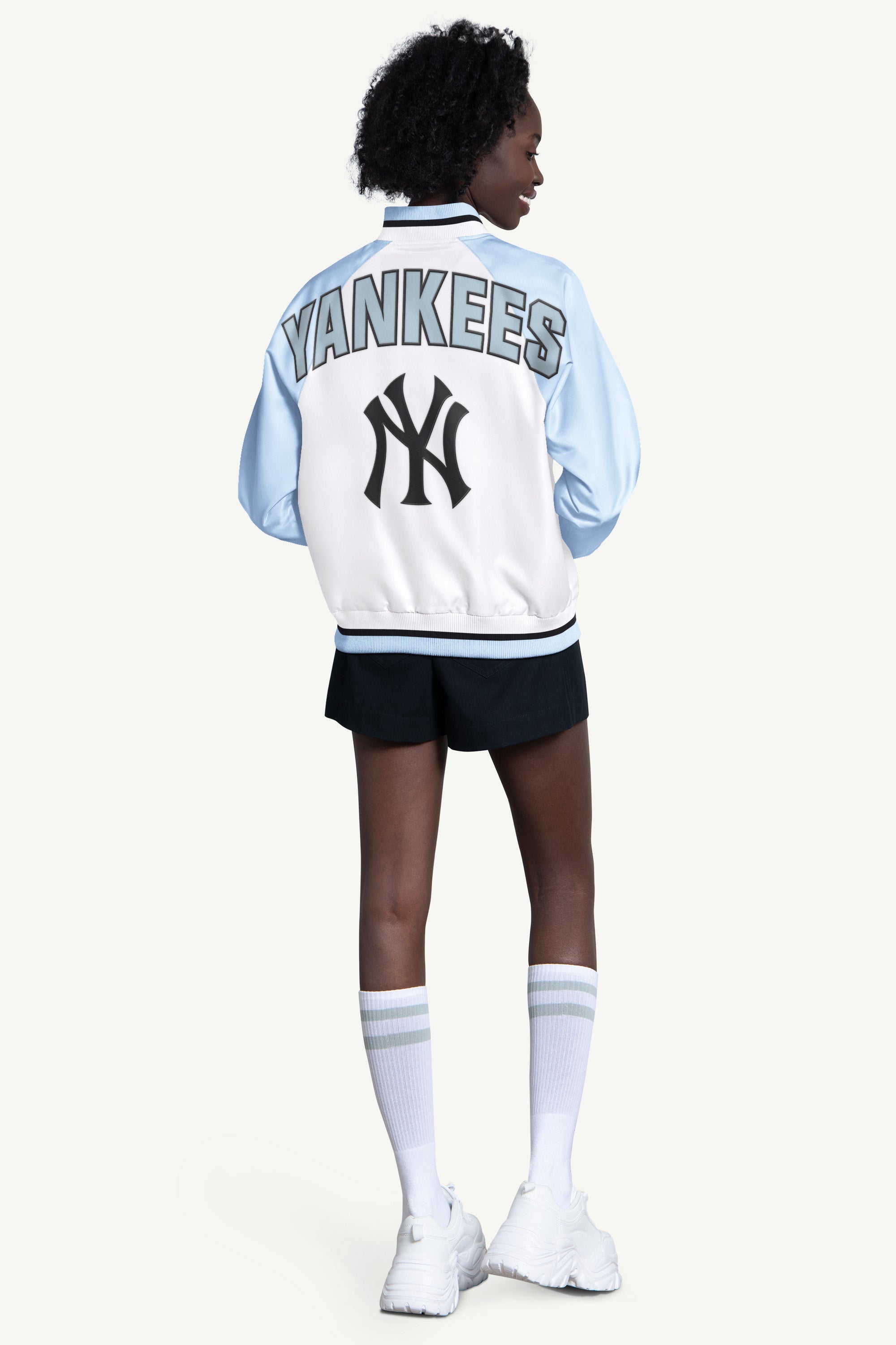 WOMENS NEW YORK YANKEES BLITZ VARSITY JACKET View 2 | New York Yankees