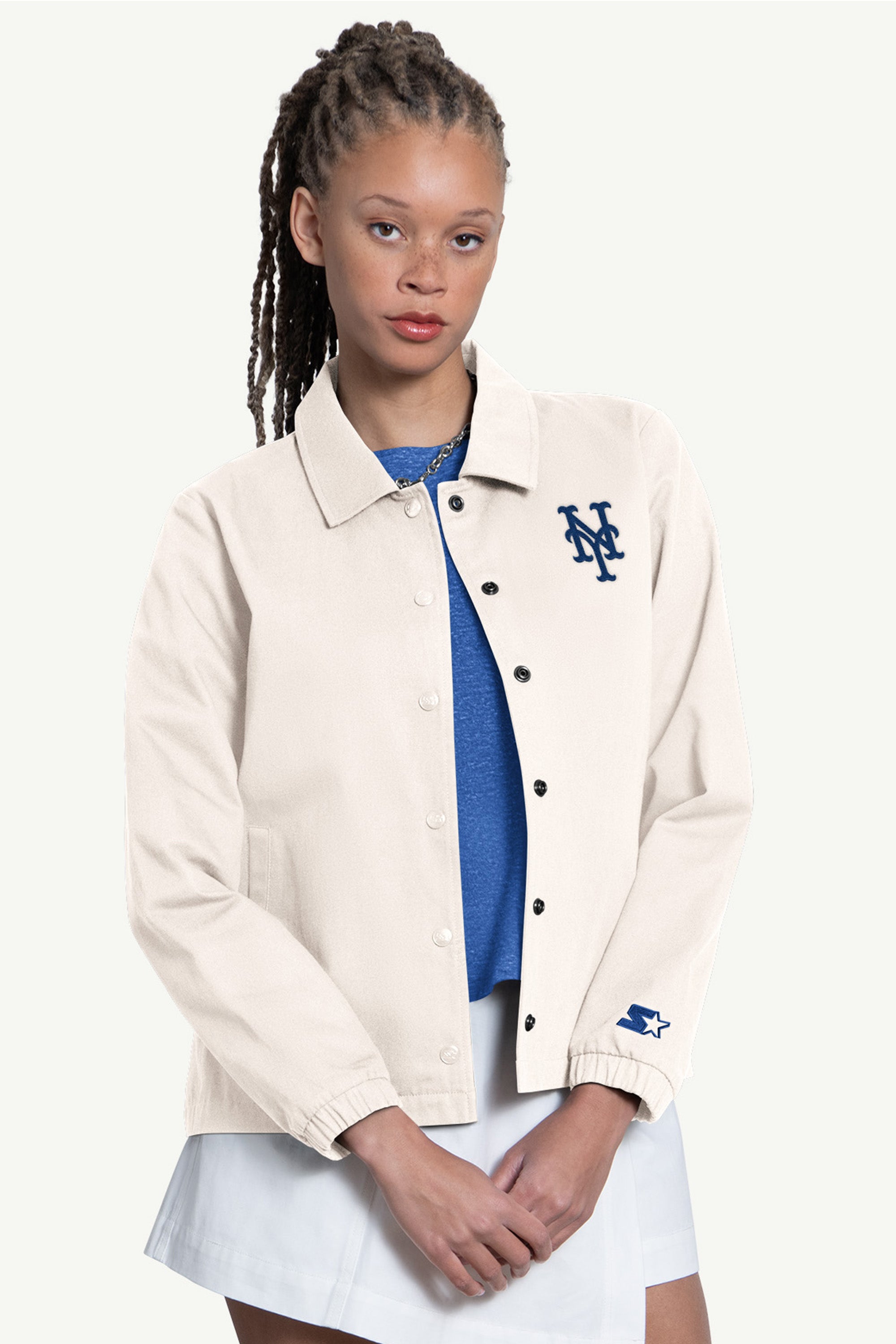 WOMENS NEW YORK METS COACHES JACKET View 1 | New York Mets