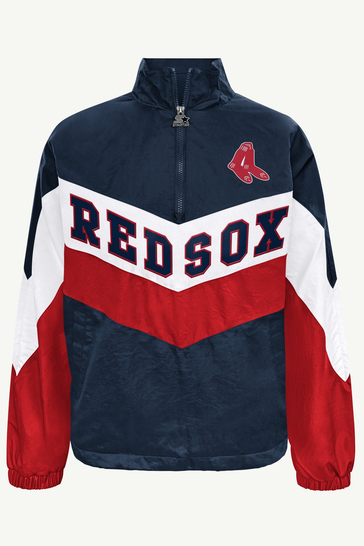 WOMENS BOSTON RED SOX YARDLINE QUARTER ZIP JACKET View 2