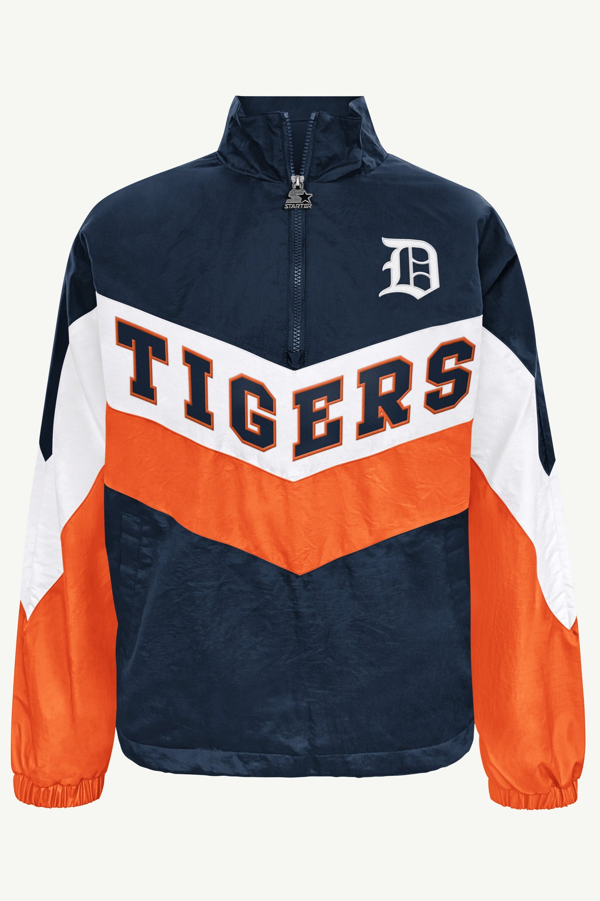 WOMENS DETROIT TIGERS YARDLINE QUARTER ZIP JACKET View 2