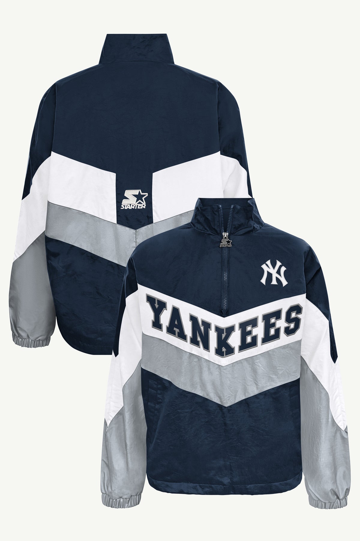 WOMENS NEW YORK YANKEES YARDLINE QUARTER ZIP JACKET View 1