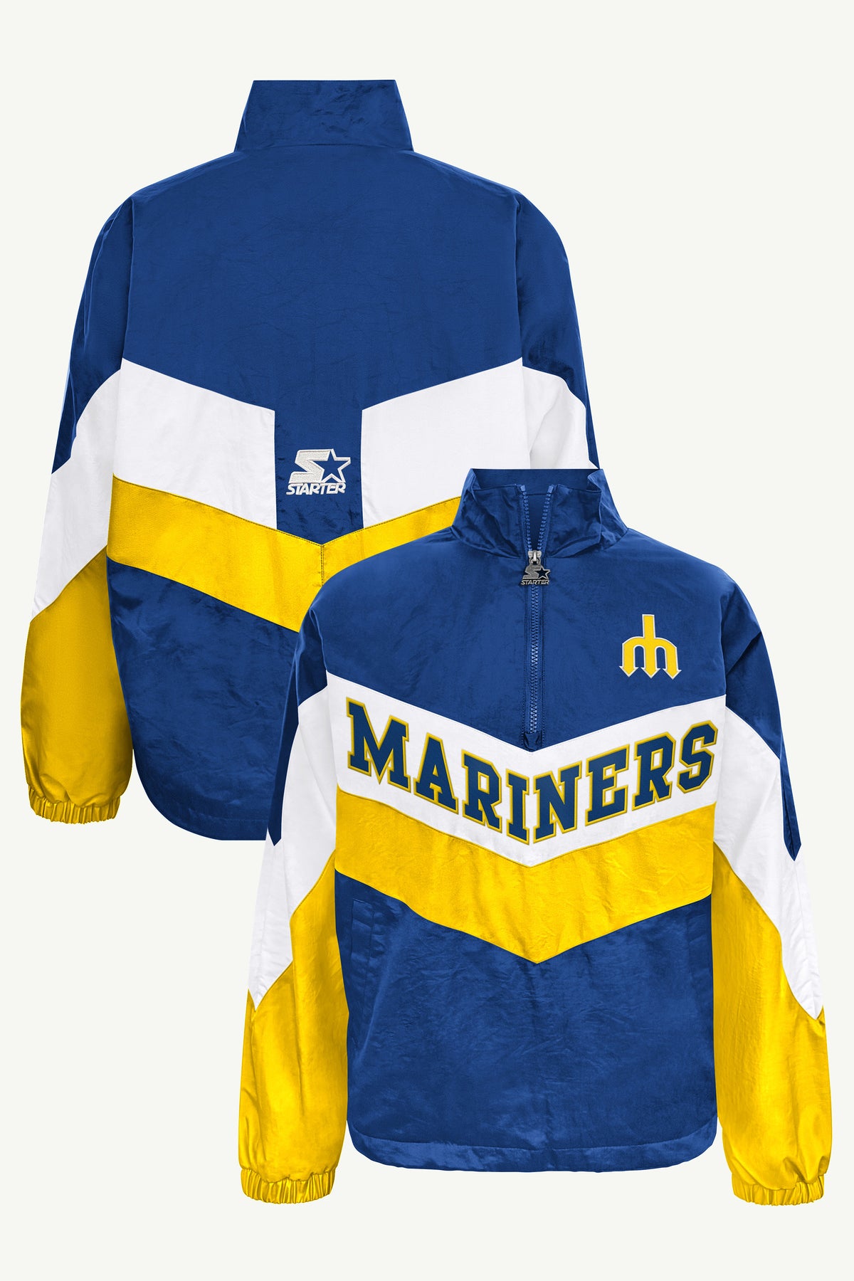WOMENS SEATTLE MARINERS YARDLINE QUARTER ZIP JACKET View 1