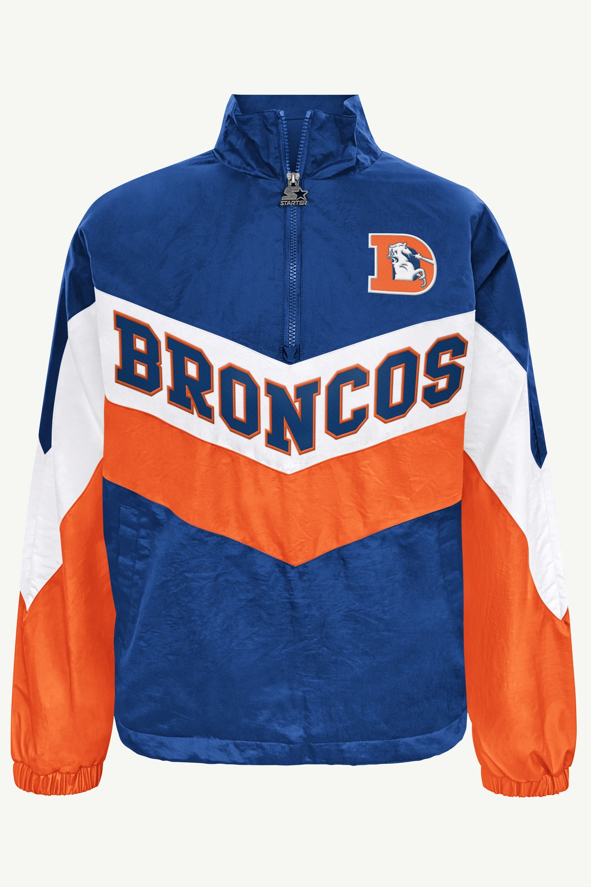 WOMENS DENVER BRONCOS YARDLINE QUARTER ZIP JACKET View 2 | Men's Starter Jackets