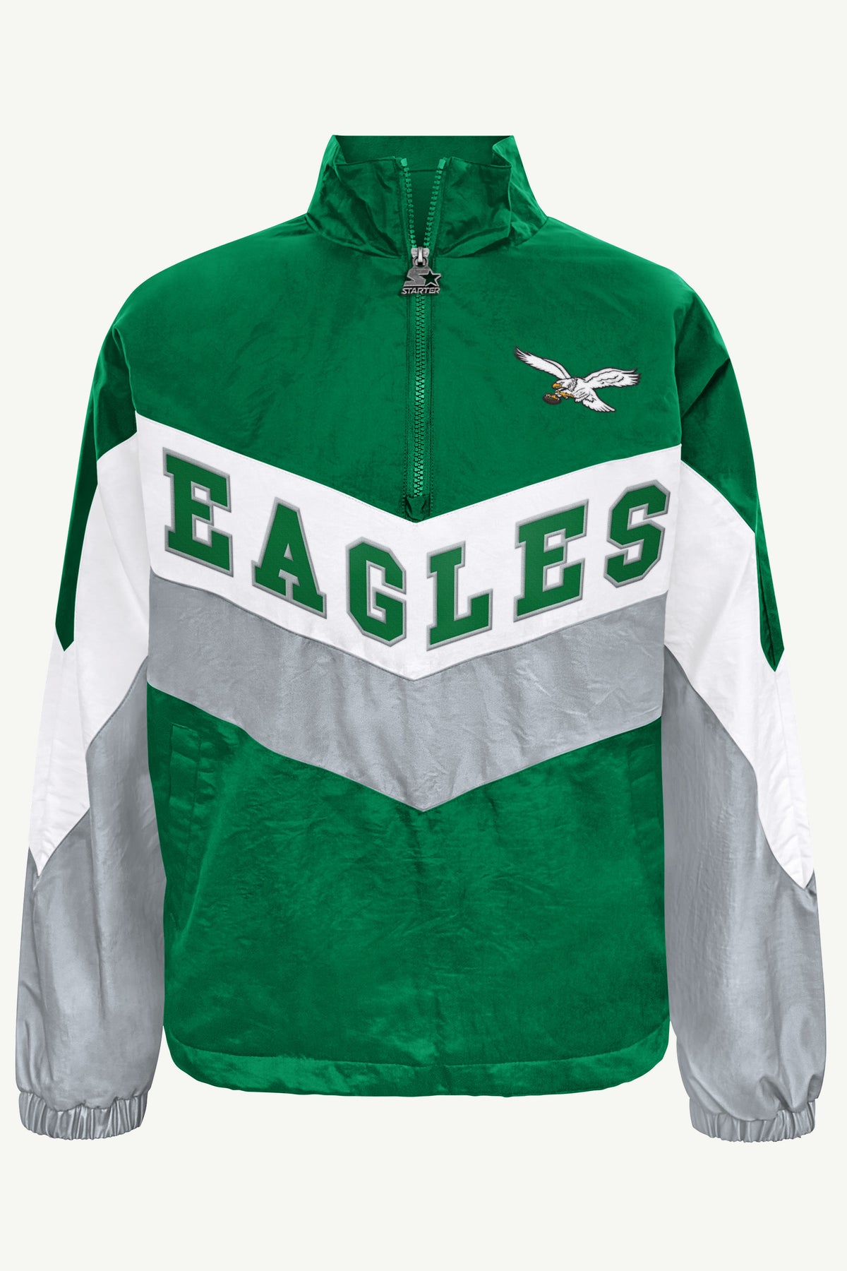 WOMENS PHILADELPHIA EAGLES YARDLINE QUARTER ZIP JACKET View 2