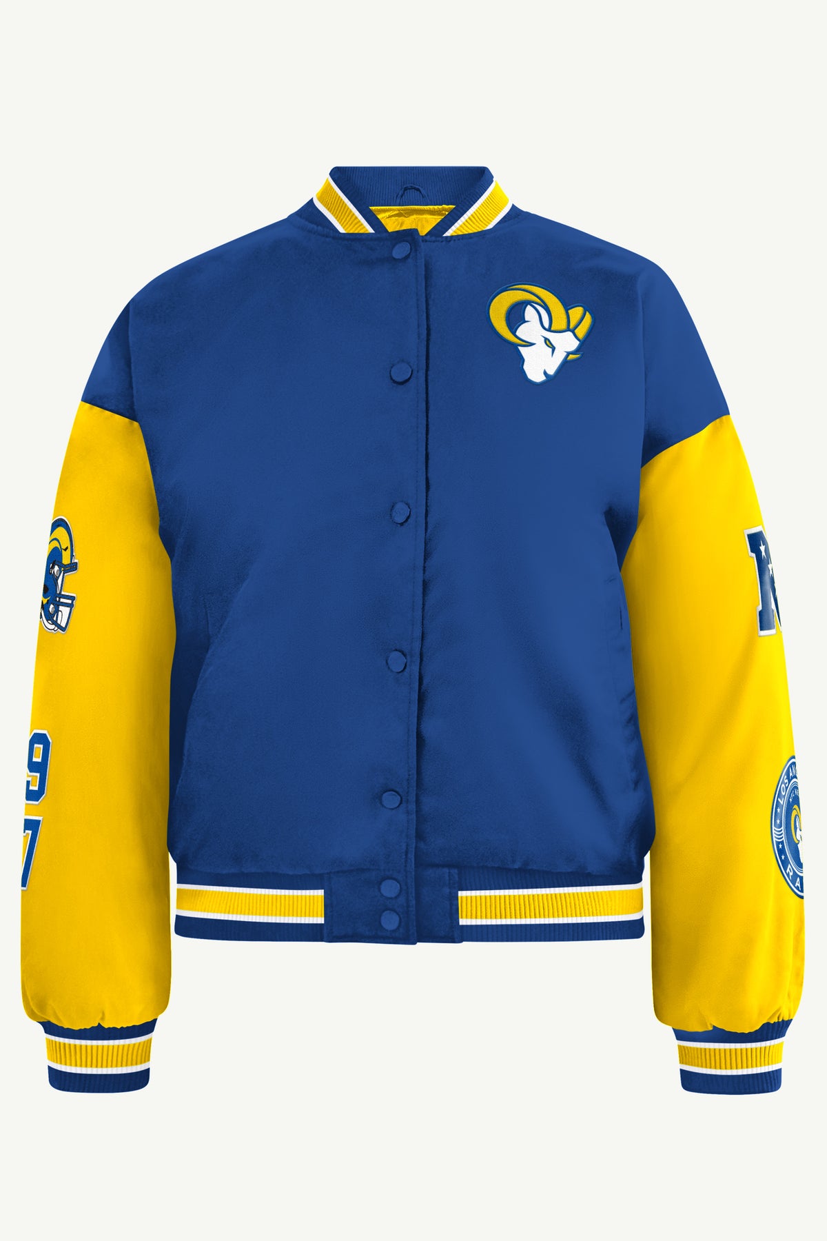 WOMENS LOS ANGELES RAMS REBOUND VARSITY JACKET View 2
