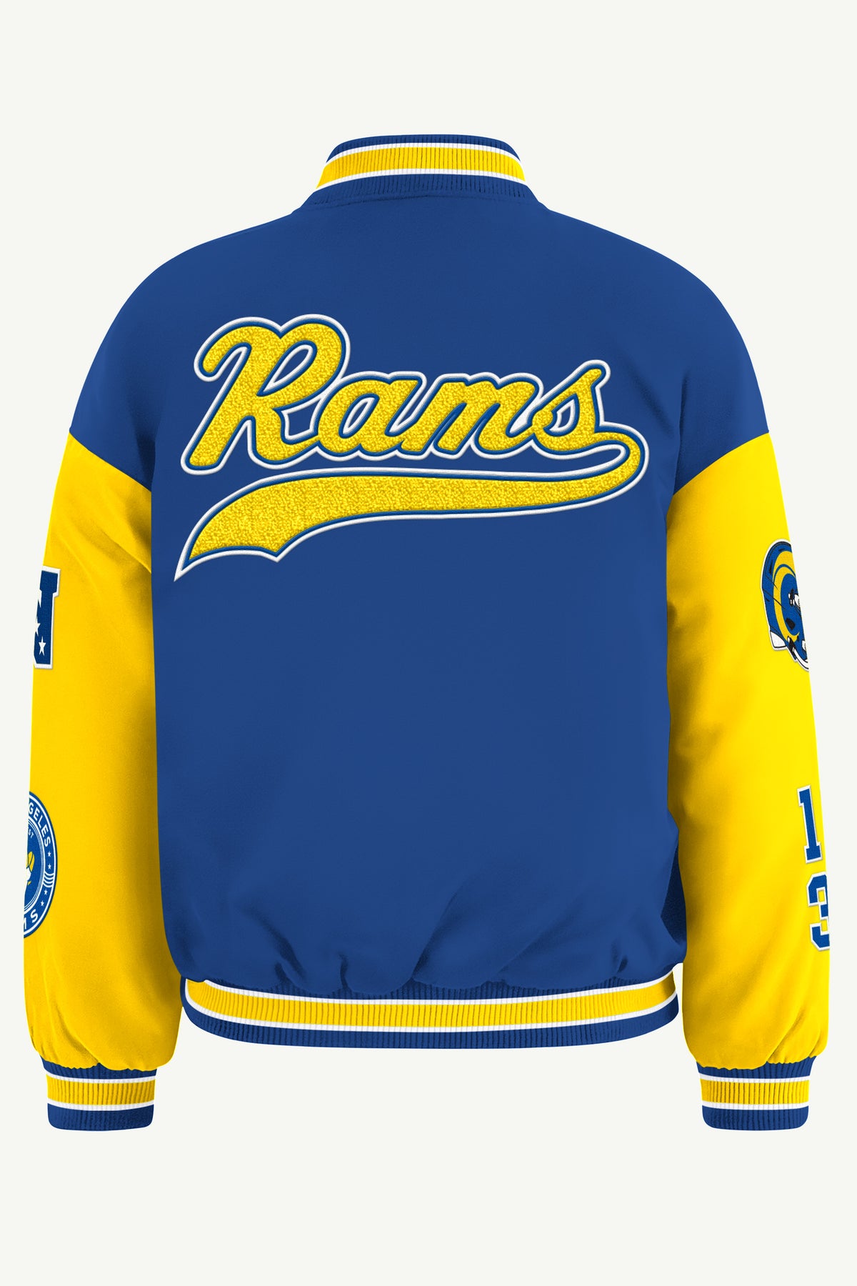 WOMENS LOS ANGELES RAMS REBOUND VARSITY JACKET View 3