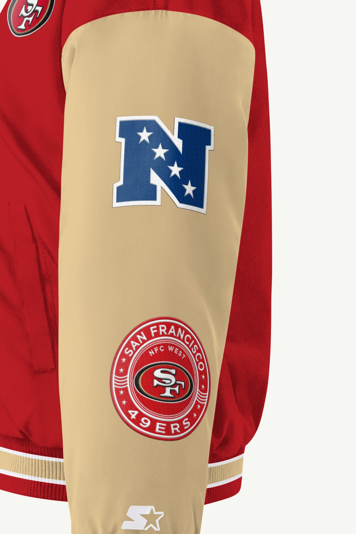 WOMENS SAN FRANCISCO 49ERS REBOUND VARSITY JACKET View 4