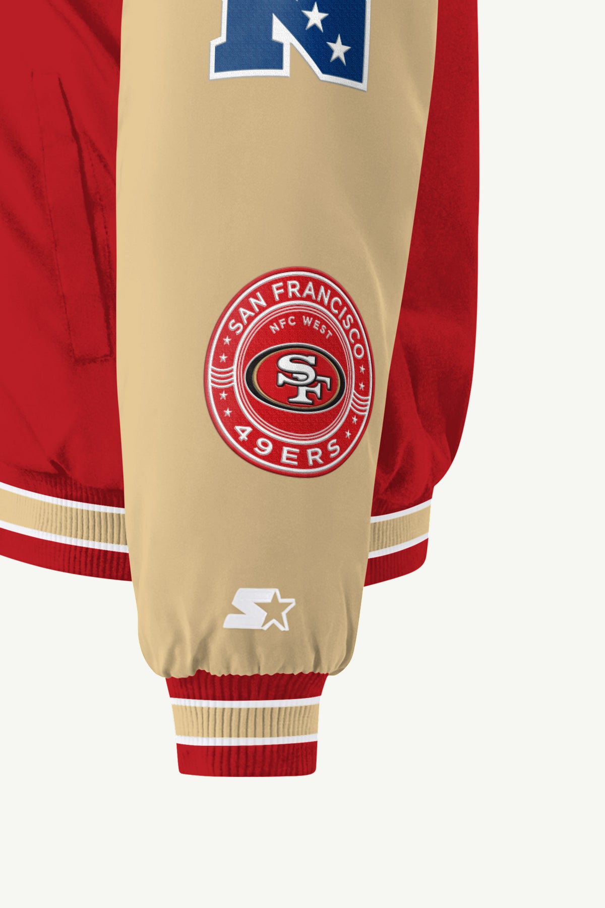 WOMENS SAN FRANCISCO 49ERS REBOUND VARSITY JACKET View 6