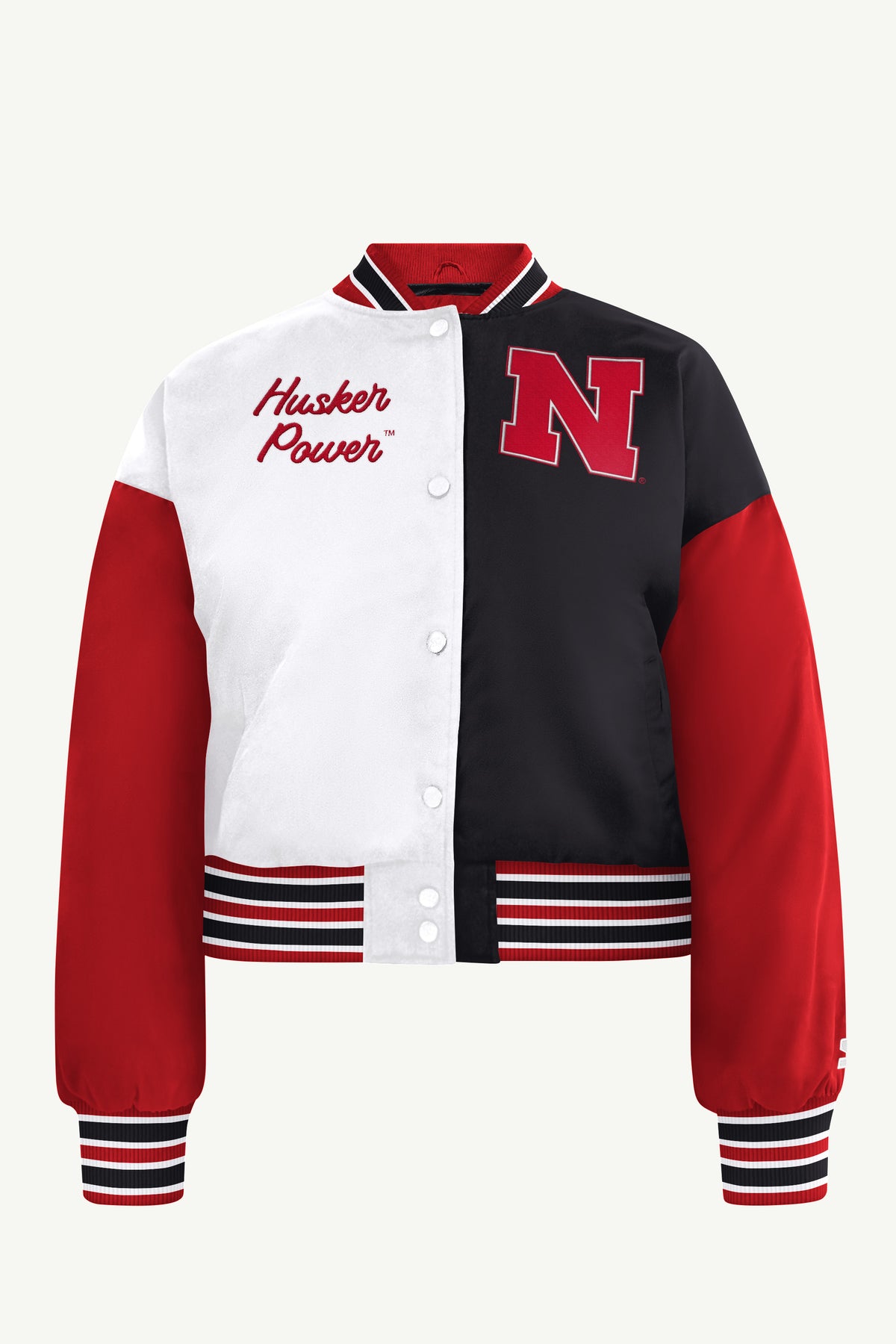 WOMENS NEBRASKA HUSKERS GAME ON VARSITY JACKET View 2