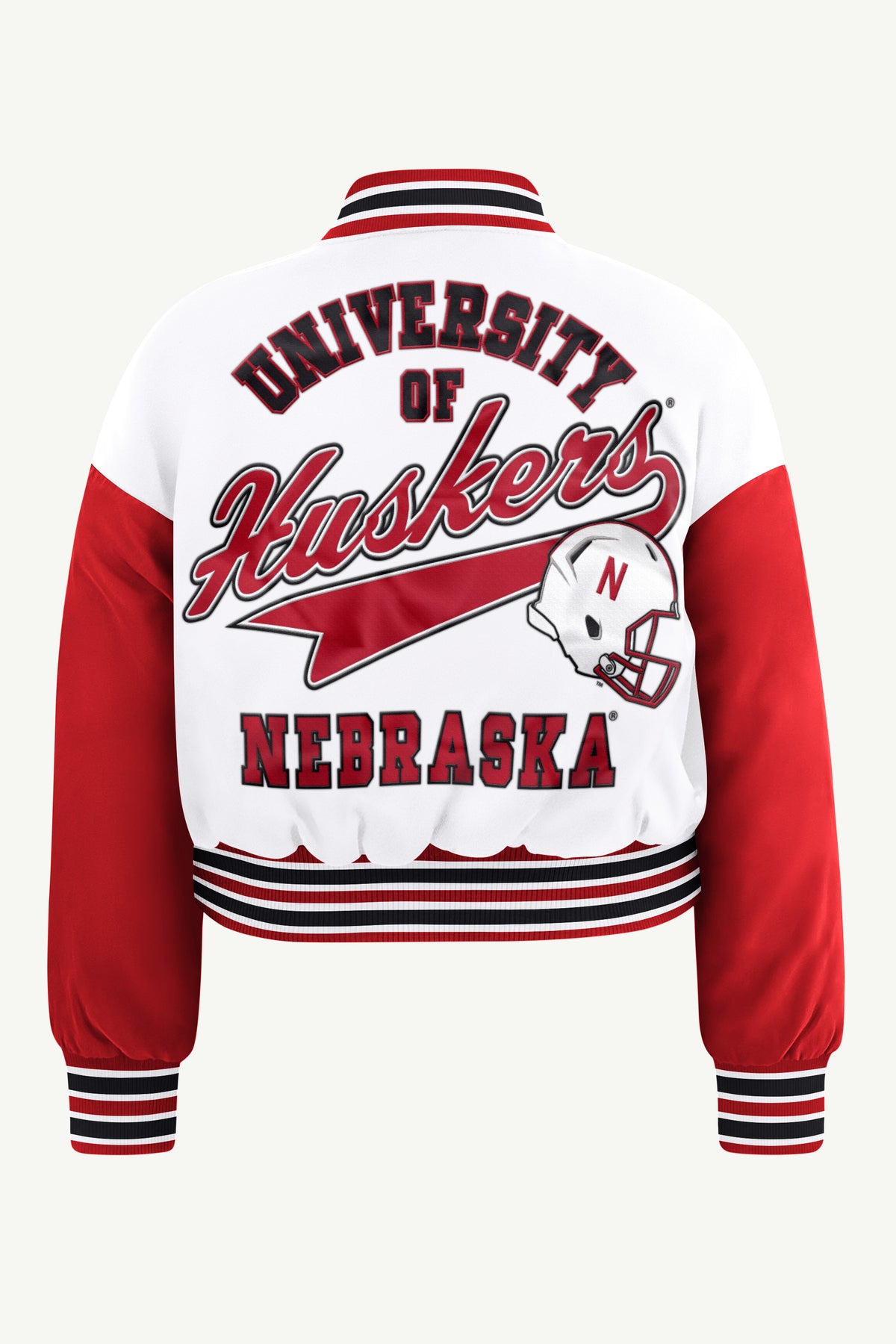 WOMENS NEBRASKA HUSKERS GAME ON VARSITY JACKET View 3