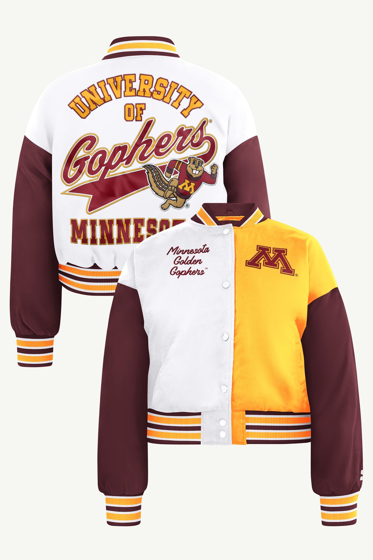 WOMENS MINNESOTA GOPHERS GAME ON VARSITY JACKET View 1