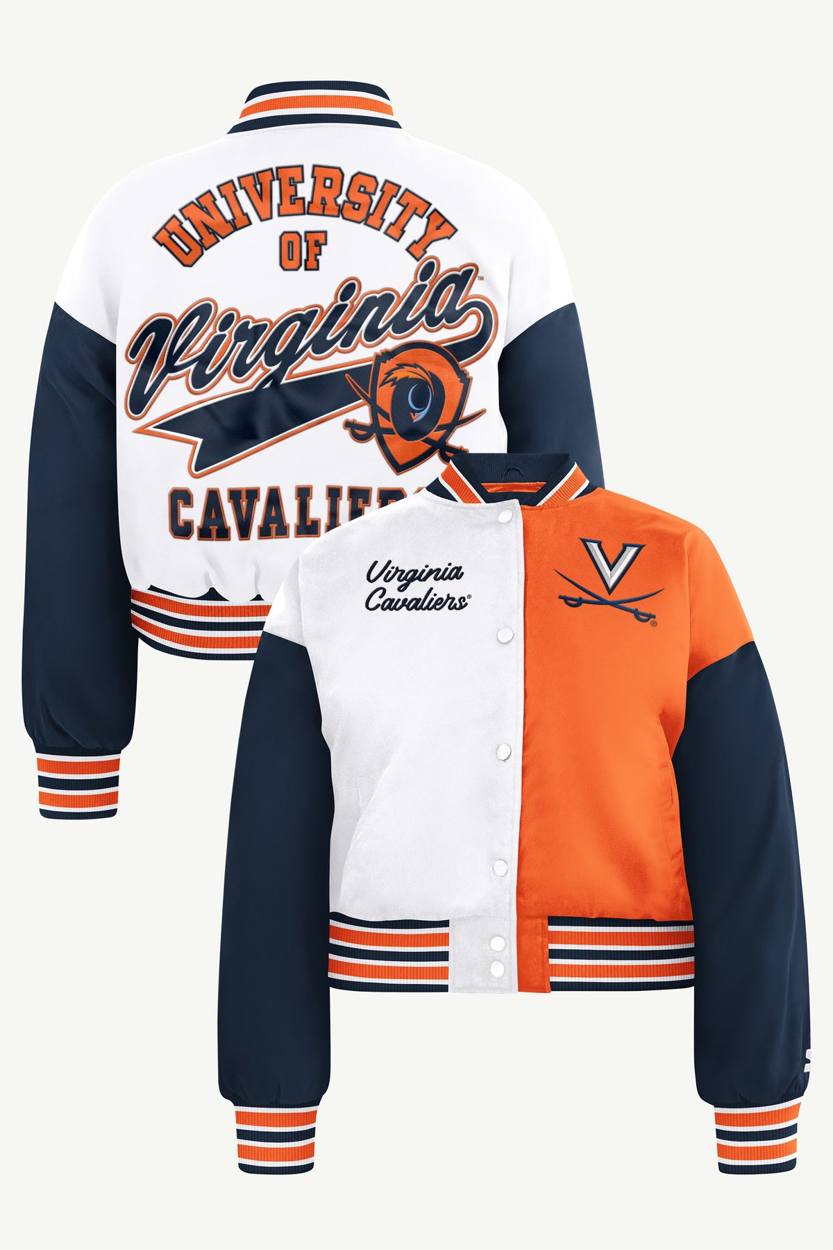 WOMENS VIRGINIA CAVALIERS GAME ON VARSITY JACKET View 1