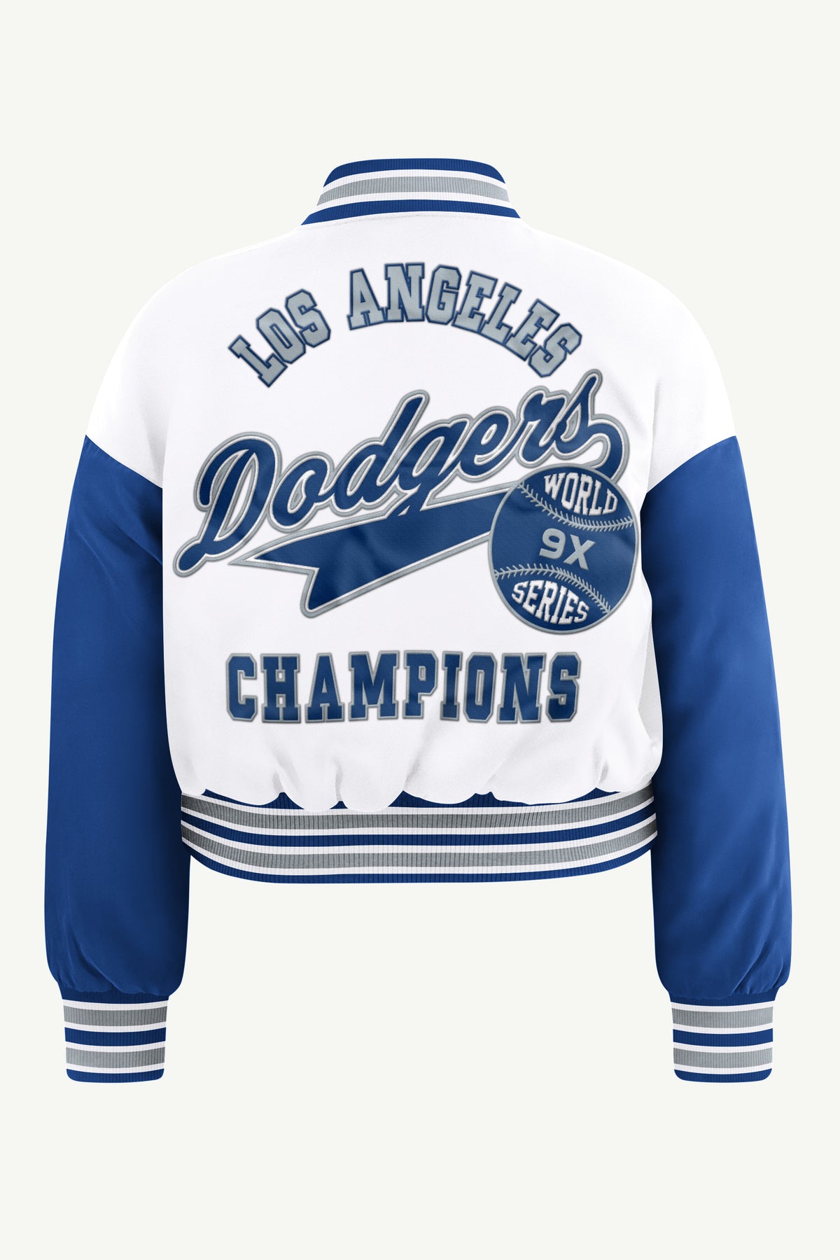 WOMENS LOS ANGELES DODGERS GAME ON VARSITY JACKET View 3
