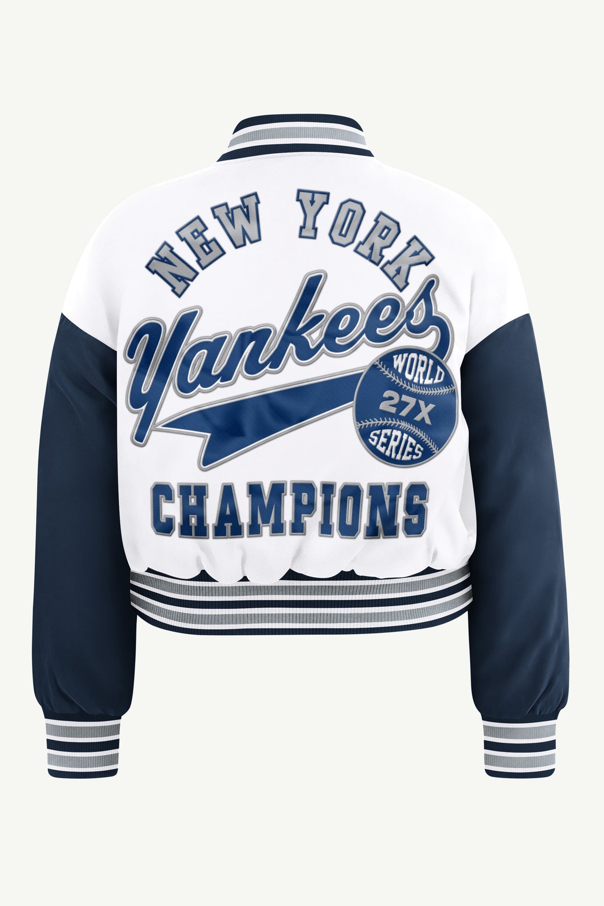 WOMENS NEW YORK YANKEES GAME ON VARSITY JACKET View 3
