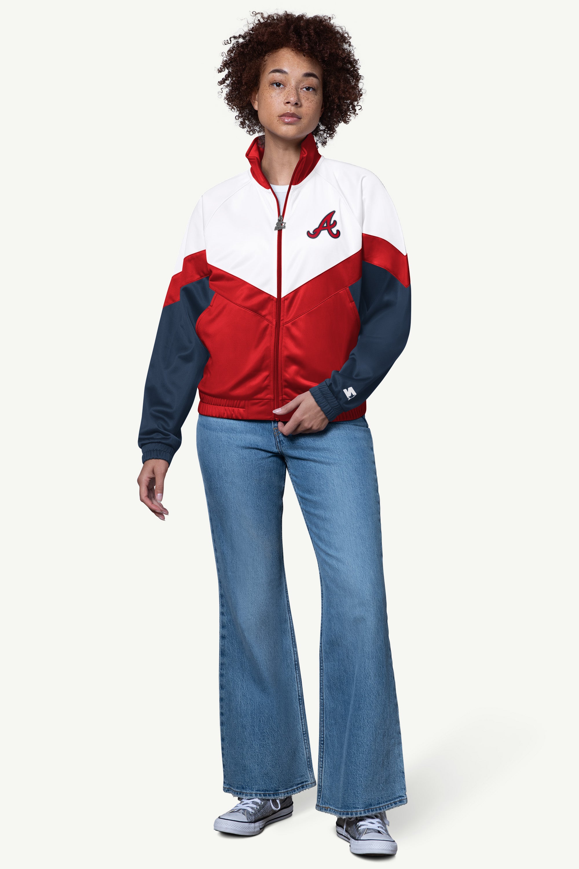 WOMENS ATLANTA BRAVES TEAMWORK TRACK JACKET View 3 | Atlanta Braves
