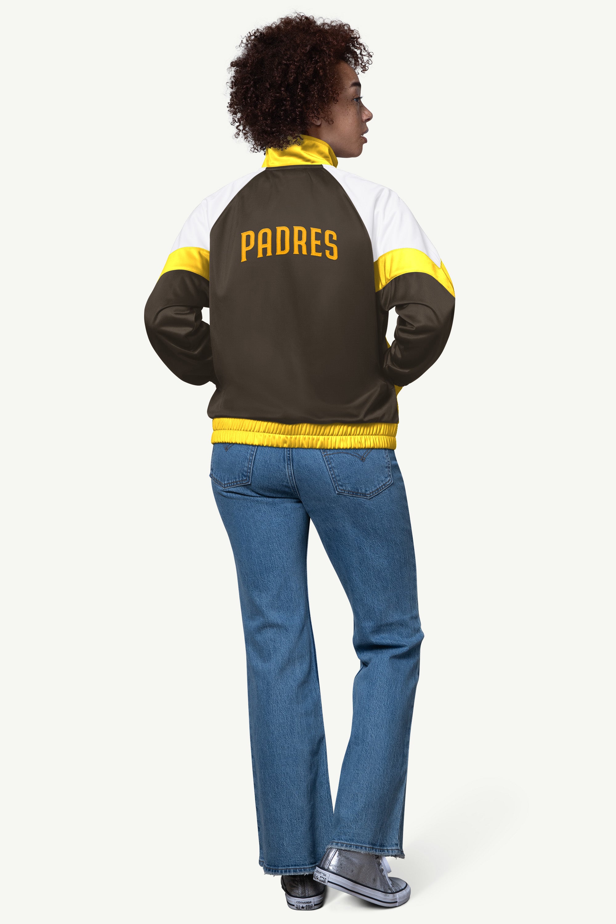 WOMENS SAN DIEGO PADRES TEAMWORK TRACK JACKET View 2 | STARTER CLASSICS