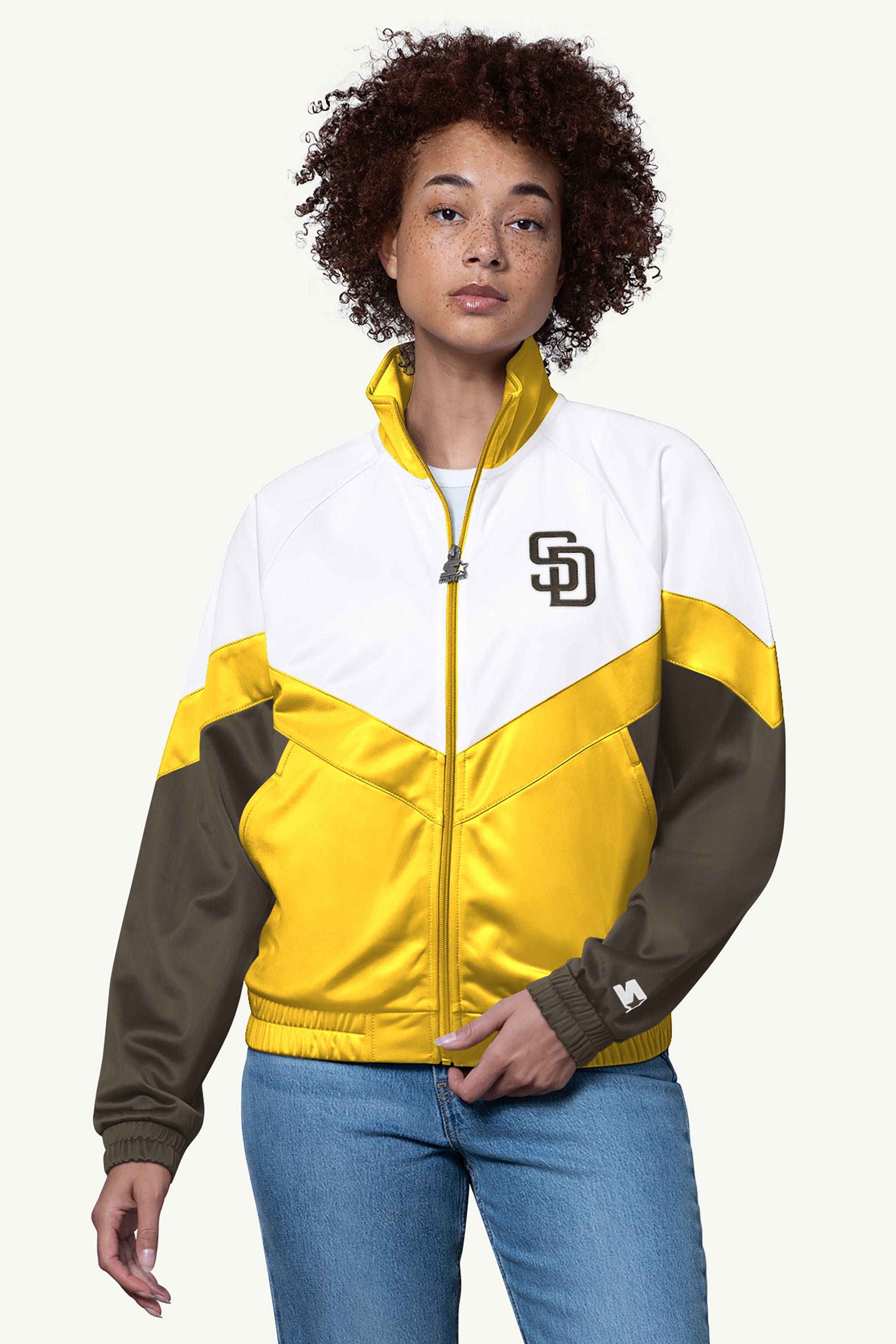WOMENS SAN DIEGO PADRES TEAMWORK TRACK JACKET View 1 | STARTER CLASSICS