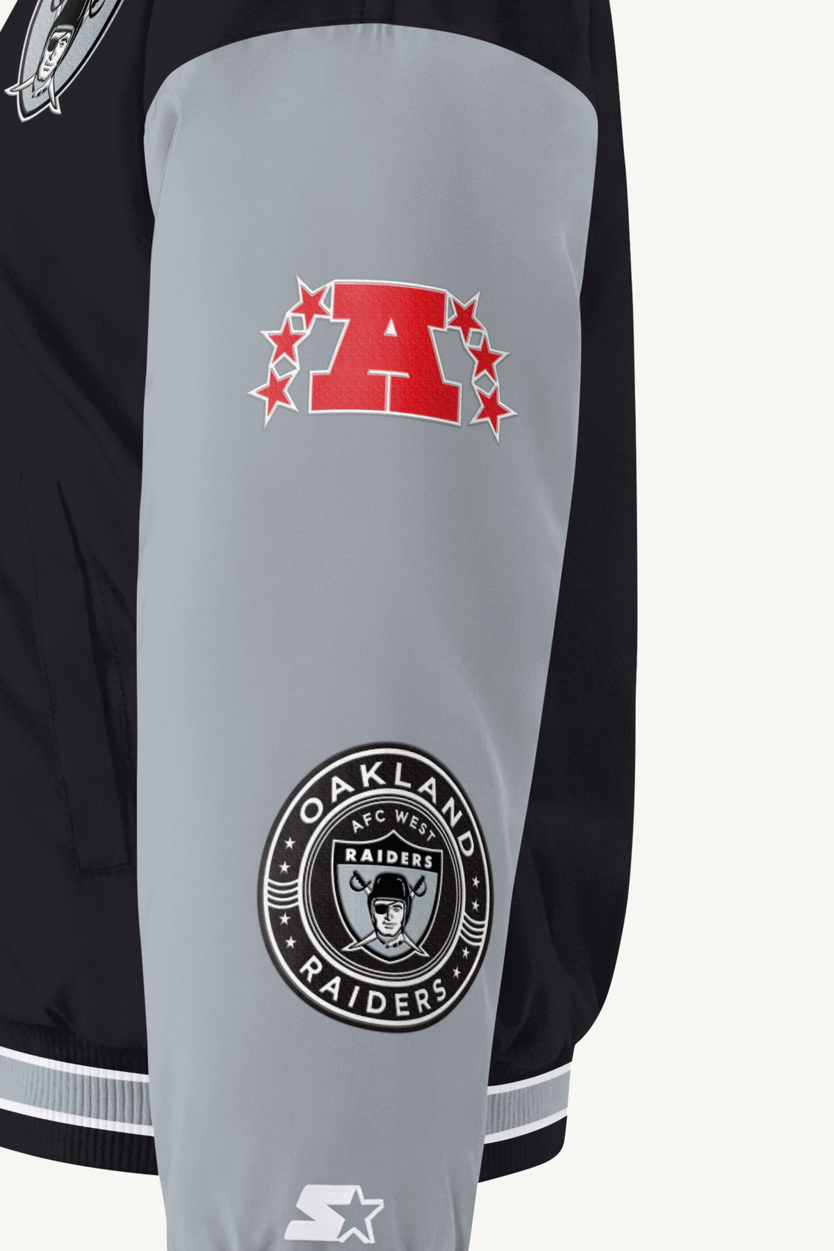 WOMENS LAS VEGAS RAIDERS REBOUND VARSITY JACKET View 4