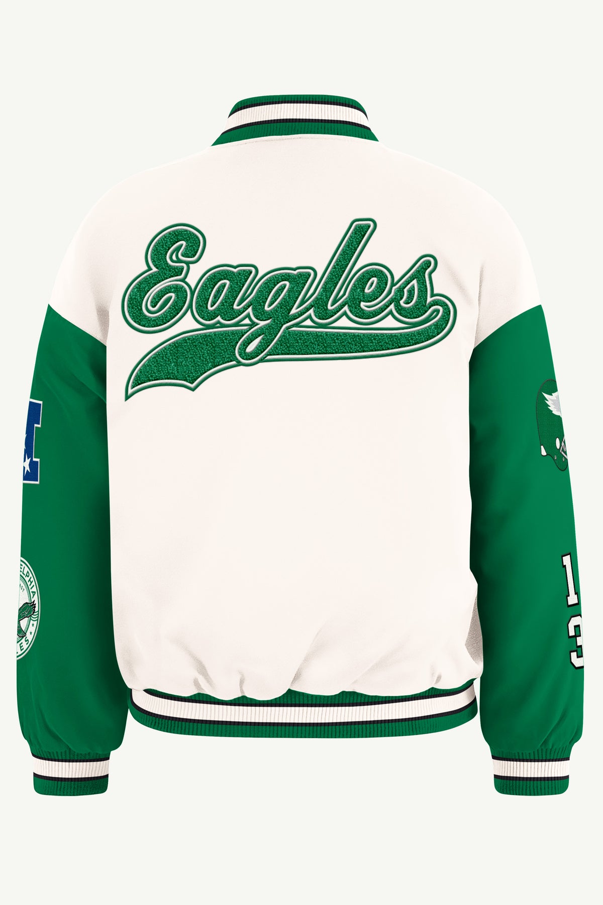 WOMENS PHILADELPHIA EAGLES REBOUND VARSITY JACKET View 3