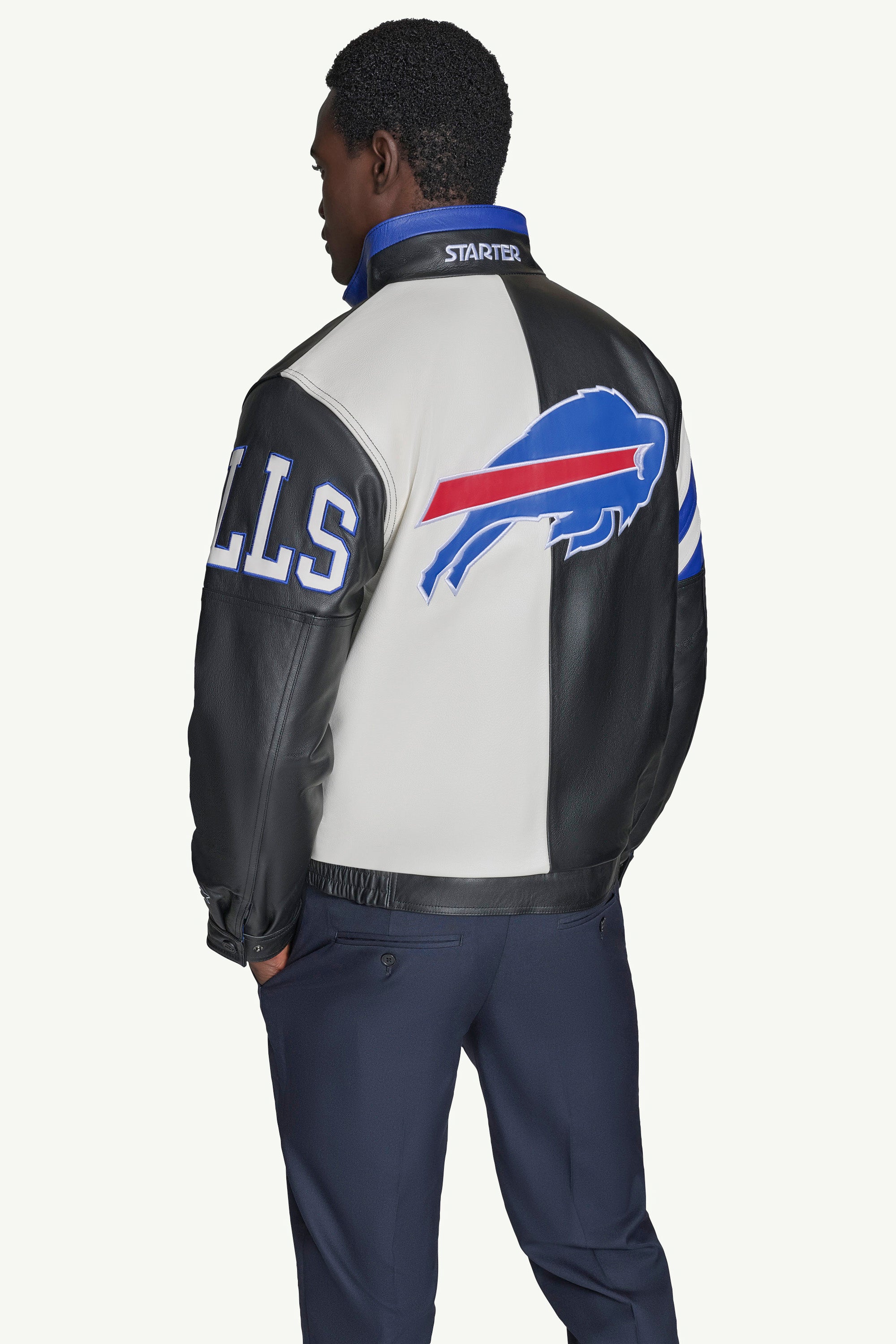 MENS BUFFALO BILLS FULL ZIP LEATHER JACKET View 2 | NFL MENS BUFFALO BILLS FULL ZIP LEATHER JACKET View 2 | NFL