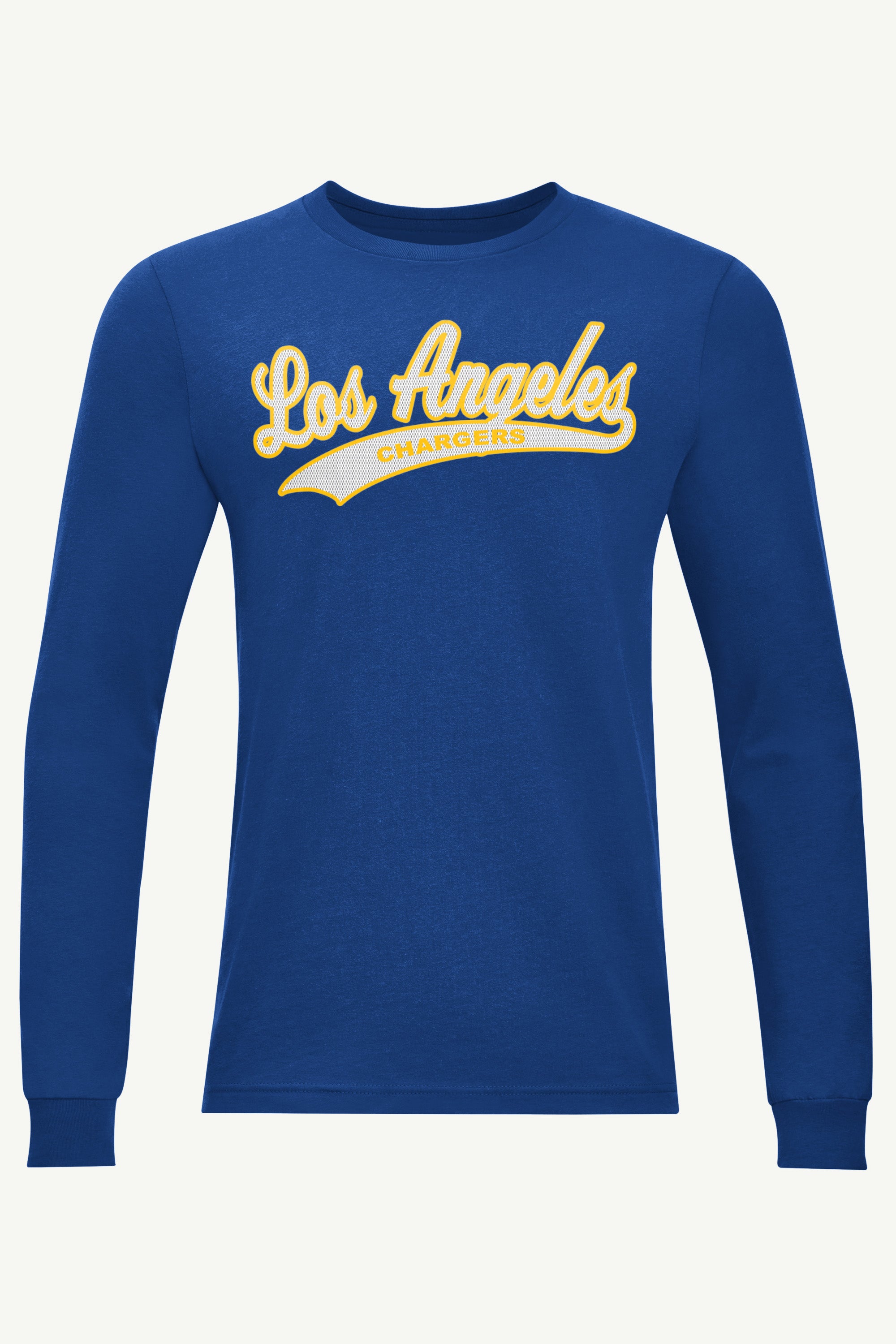 MENS LOS ANGELES CHARGERS TAILSWEEP  LONG SLEEVE T SHIRT View 1 | Los Angeles Chargers