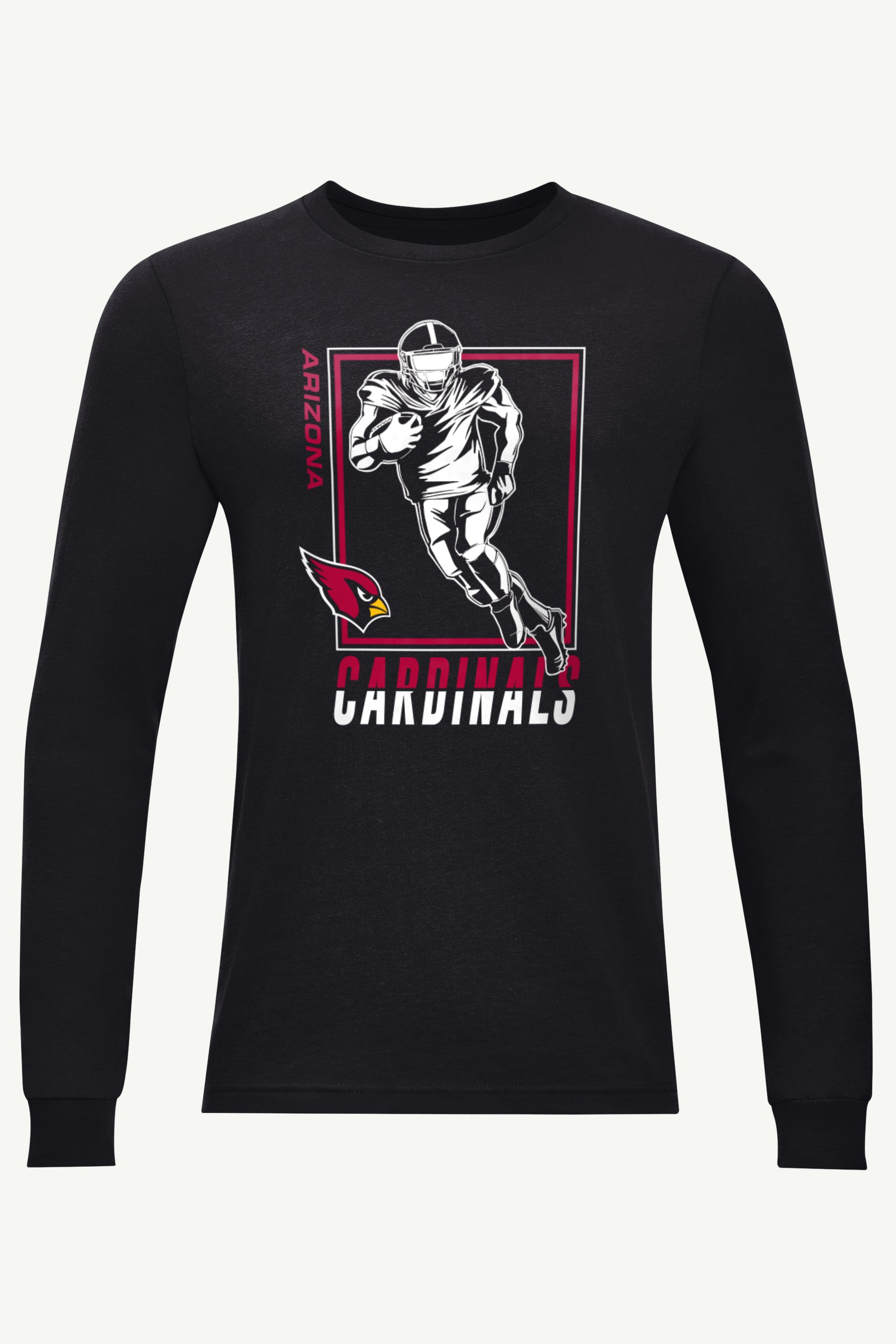 MENS ARIZONA CARDINALS PLAYER GRID LONG SLEEVE T SHIRT View 1 | Arizona Cardinals