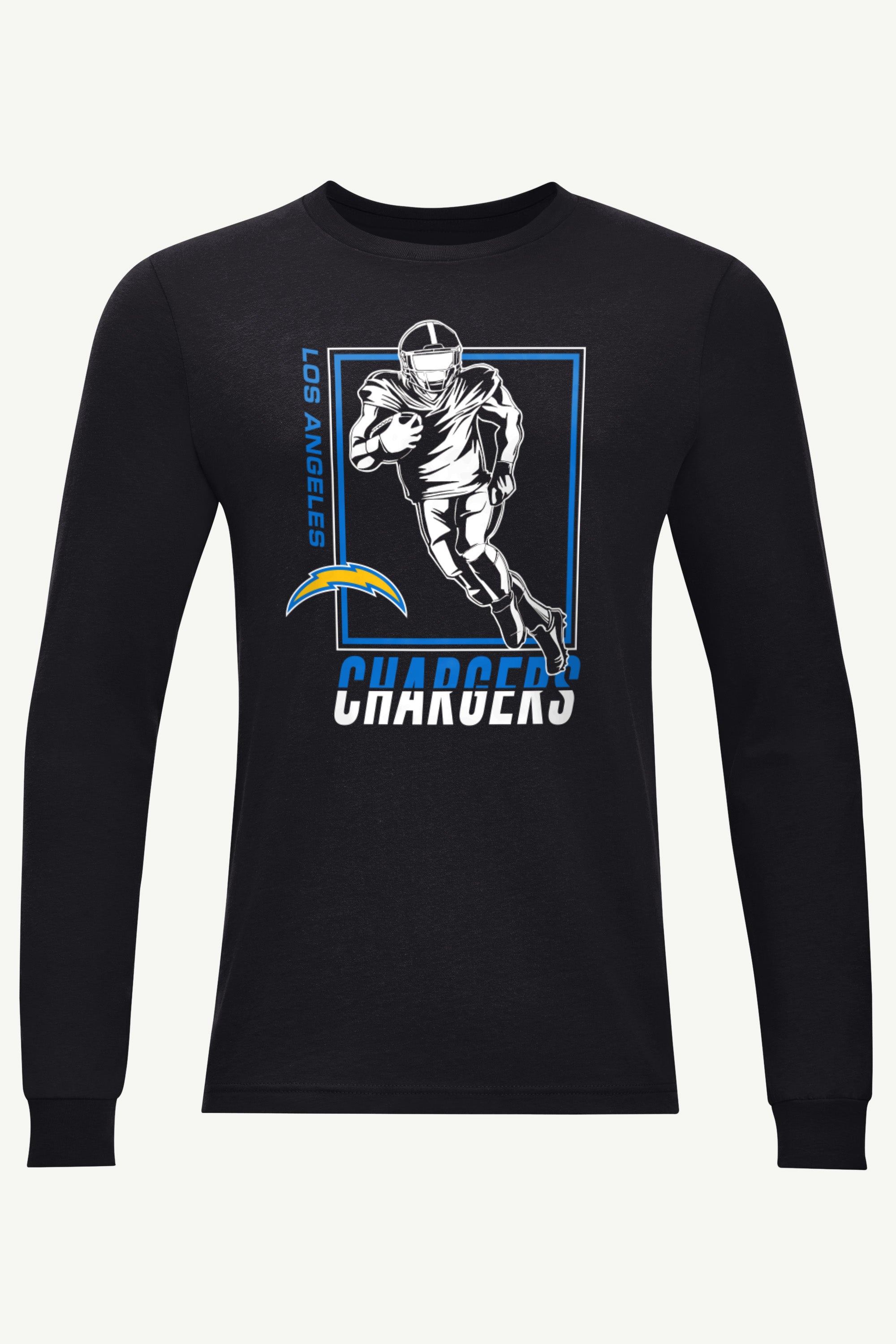 MENS LOS ANGELES CHARGERS PLAYER GRID TEAM LONG SLEEVE T SHIRT View 1