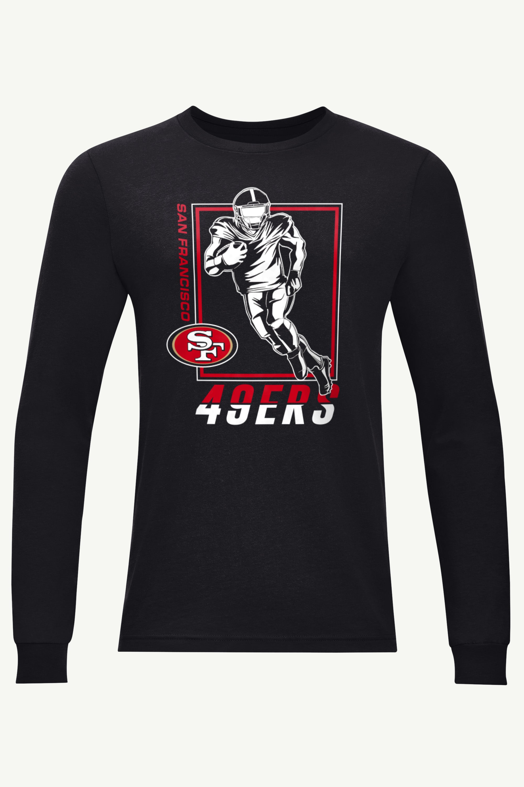 MENS SAN FRANCISCO 49ERs PLAYER GRID TEAM LONG SLEEVE T SHIRT View 1 | San Francisco 49ers