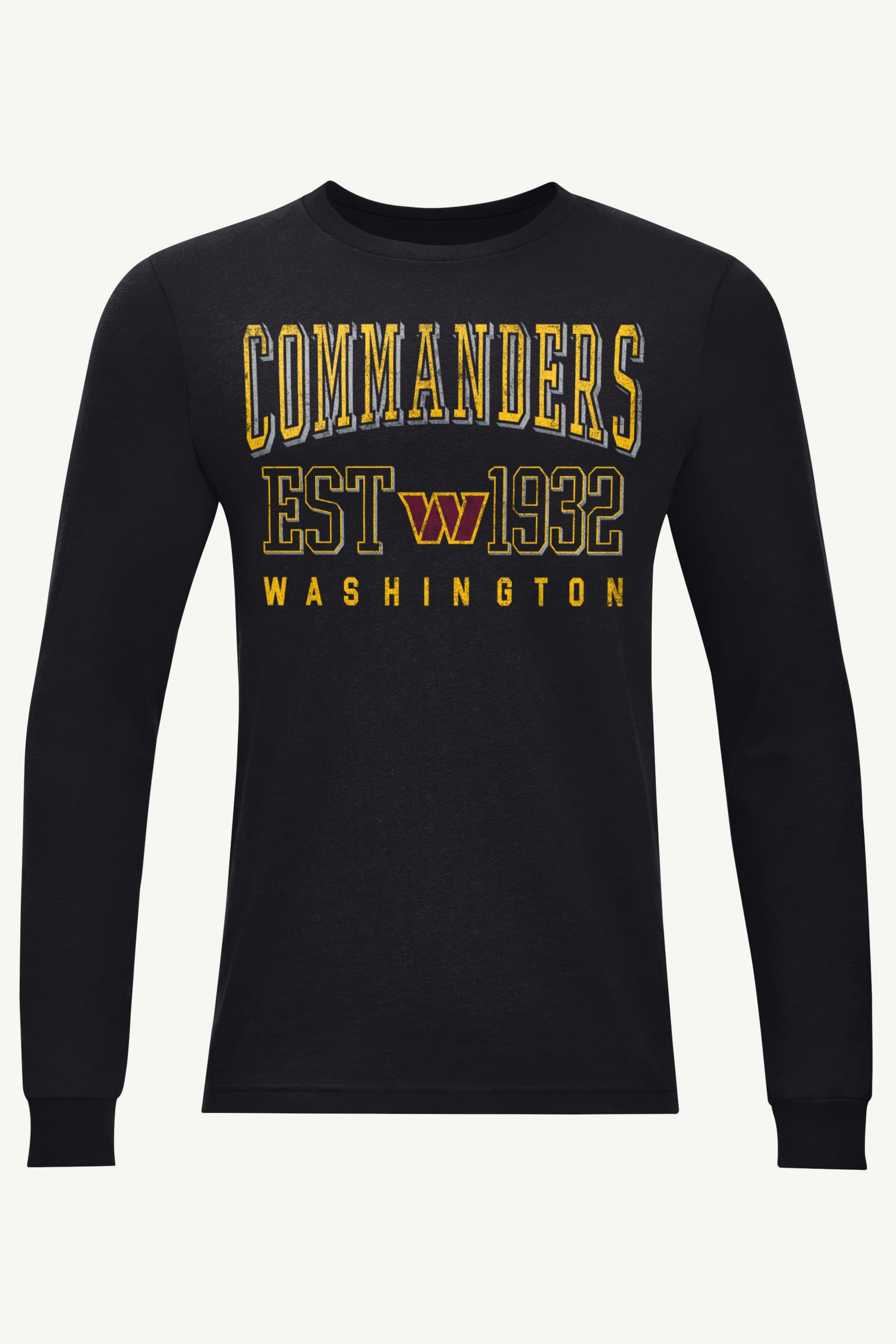 MENS WASHINGTON COMMANDERS RETRO LOGO LONG SLEEVE T SHIRT View 1 | Washington Commanders
