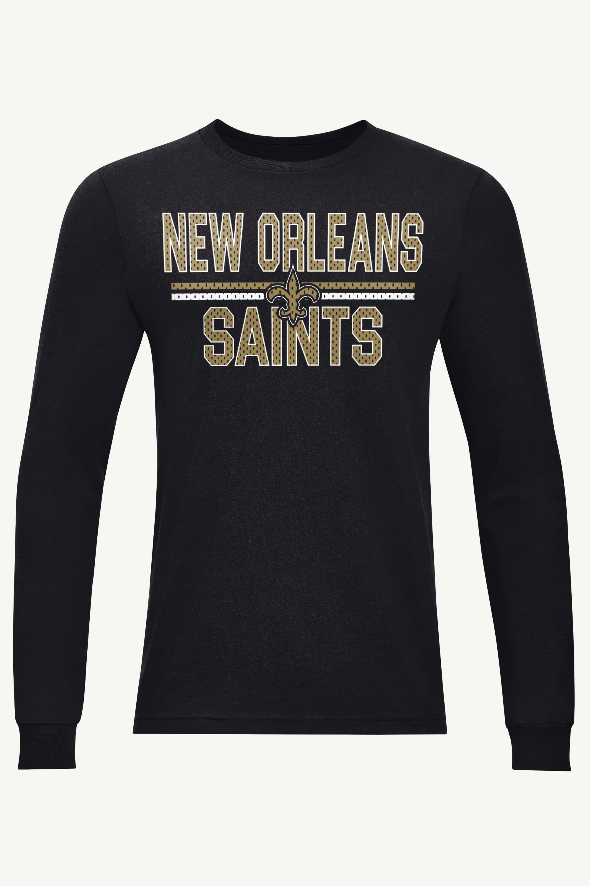 MENS NEW ORLEANS SAINTS MESH LOOK LONG SLEEVE T SHIRT View 1 | NFL