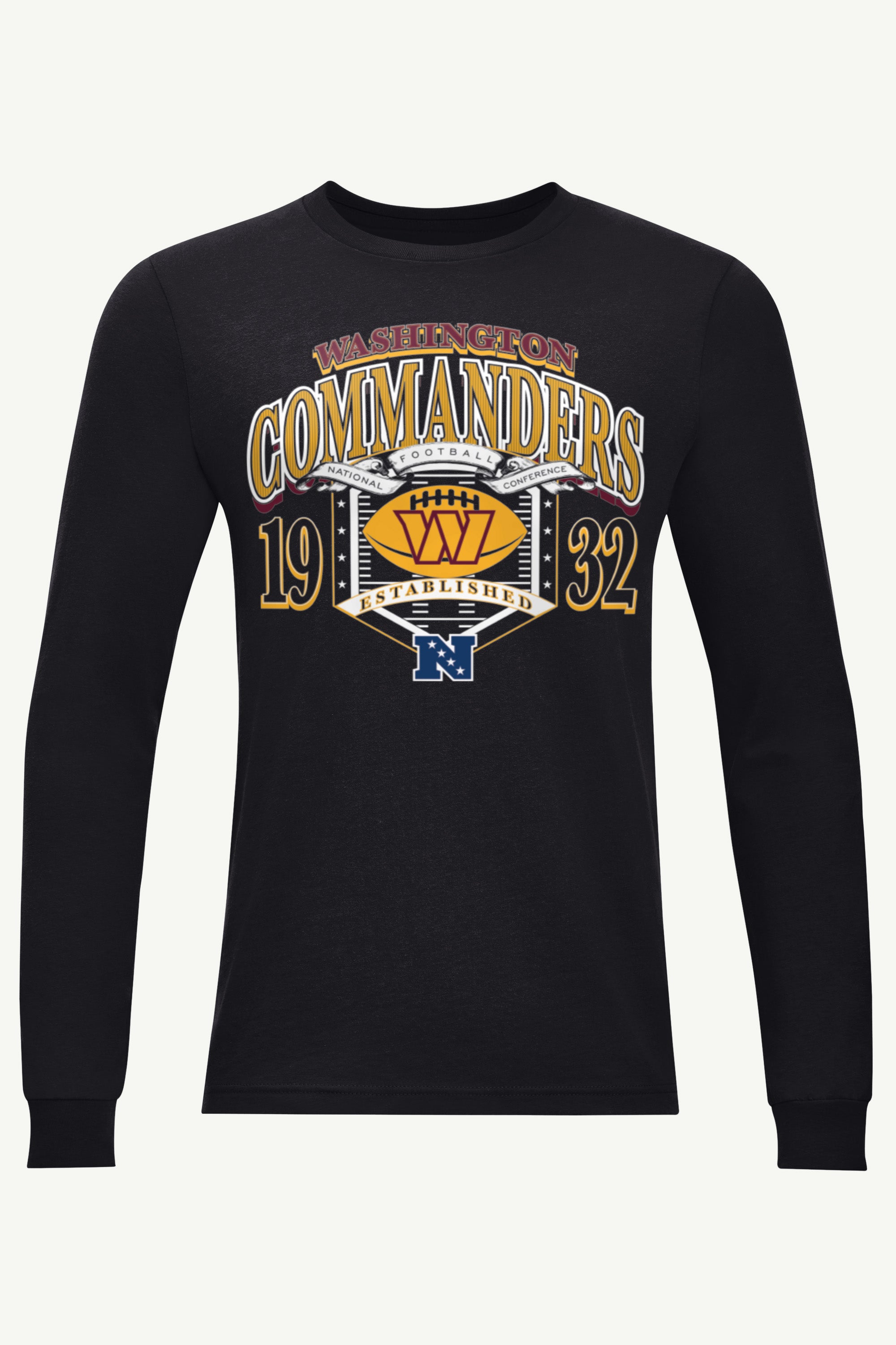 MENS WASHINGTON COMMANDERS 80 INSPIRED FIELD LONG SLEEVE T SHIRT View 1 | Washington Commanders