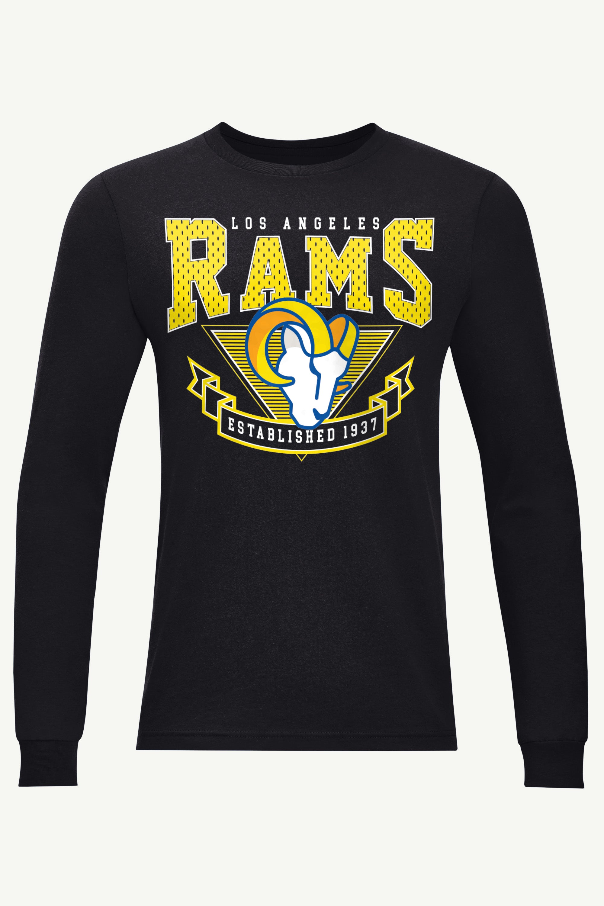 MENS LOS ANGELES RAMS 80's INSPIRED LONG SLEEVE T SHIRT View 1 | Los Angeles Rams