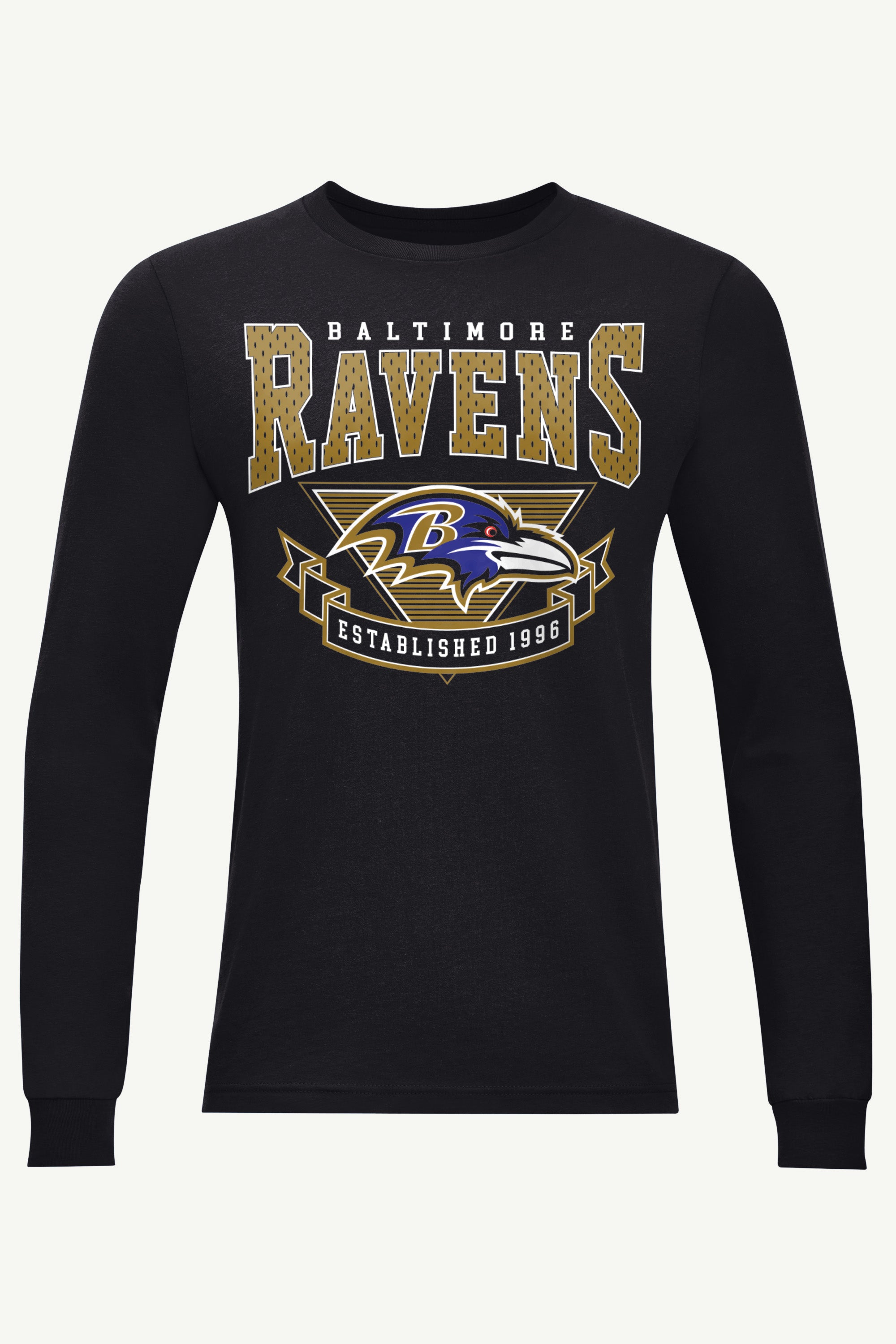 MENS BALTIMORE RAVENS 80's INSPIRED LONG SLEEVE T SHIRT View 1 | Baltimore Ravens