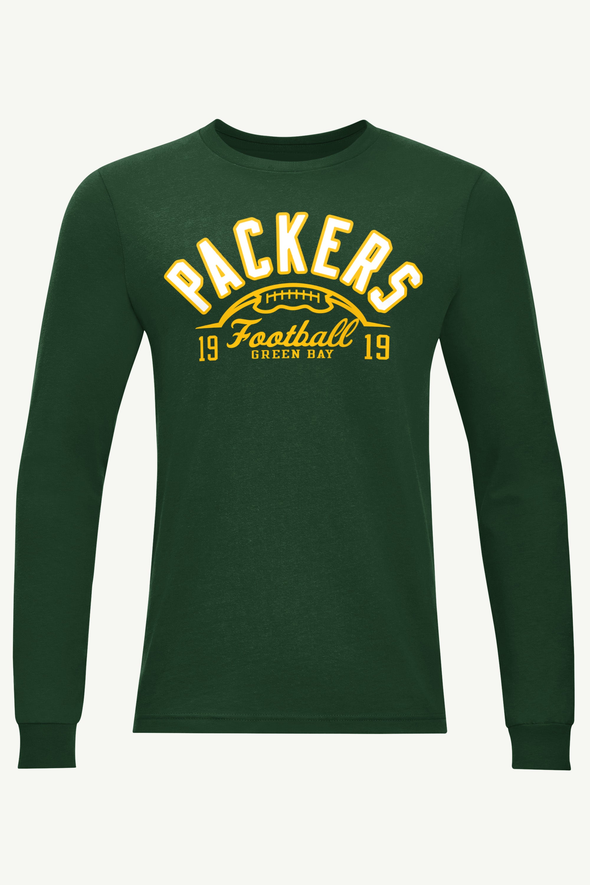 MENS GREEN BAY PACKERS HALF BALL LONG SLEEVE T SHIRT View 1 | Green Bay Packers